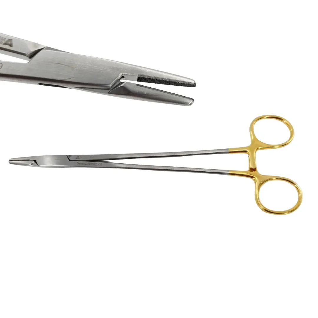 Ambler Surgical 52-241 Mayo-Hegar Needle Holder w/ TC Inserts Straight 9"