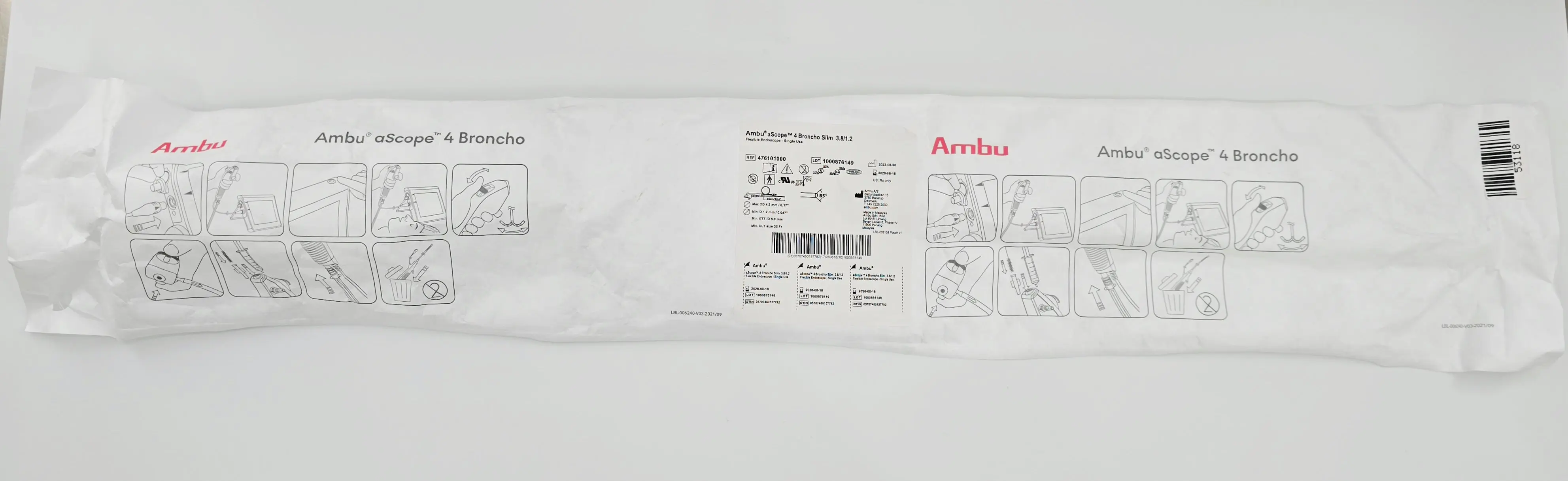 Ambu 476101000 aScope 4 Broncho Slim 3.8/1.2 Flexible Endoscope - Image 2