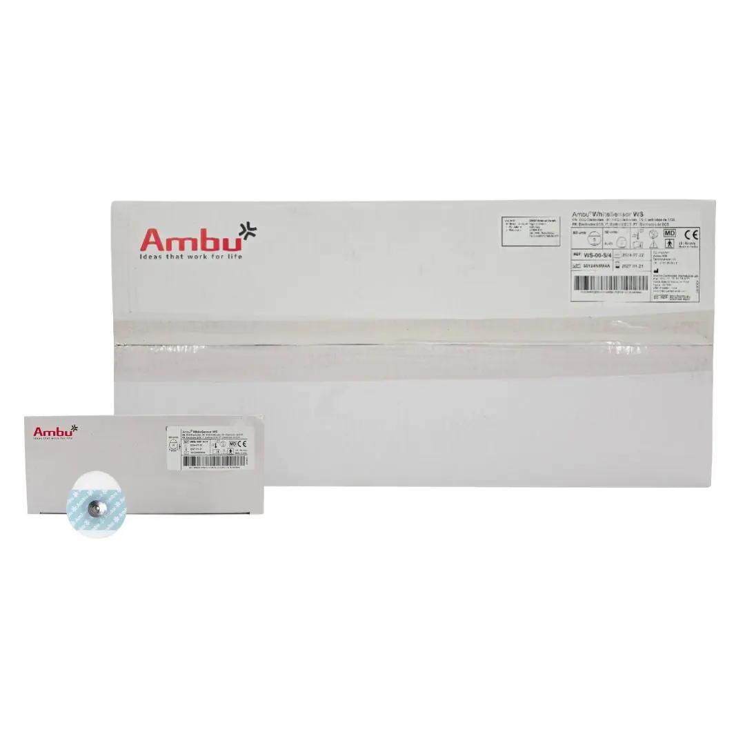 Ambu WS-00-S/4 WhiteSensor WS ECG Electrodes CS/600 (60/BX 10BX/CS)