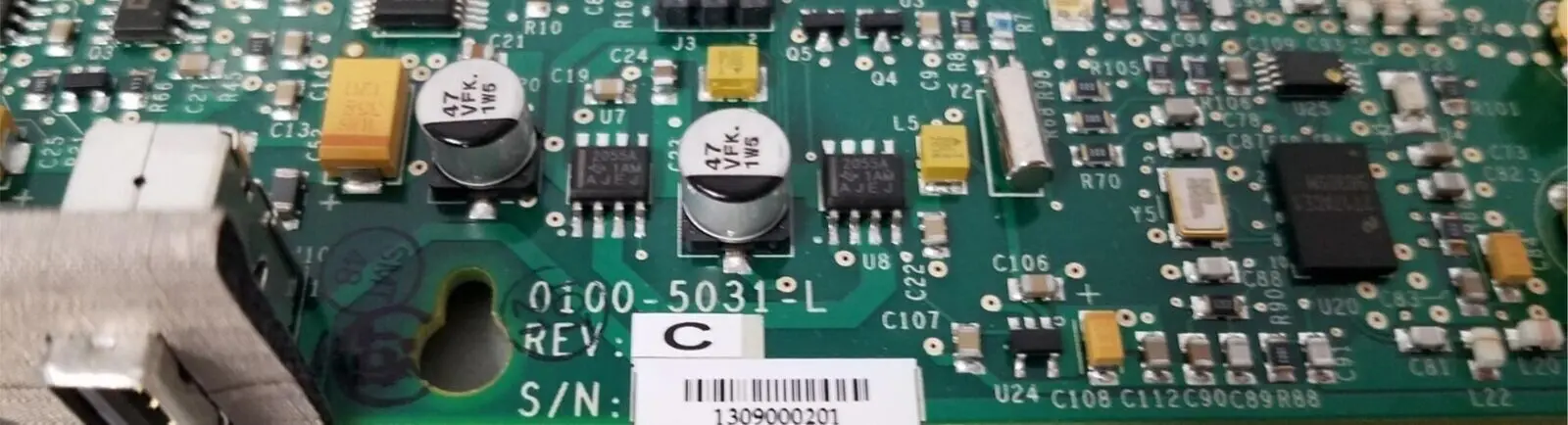 AMO 0100-5031-L Signature Phaco Unit PCBA Rear Panel Connector Board - Image 3