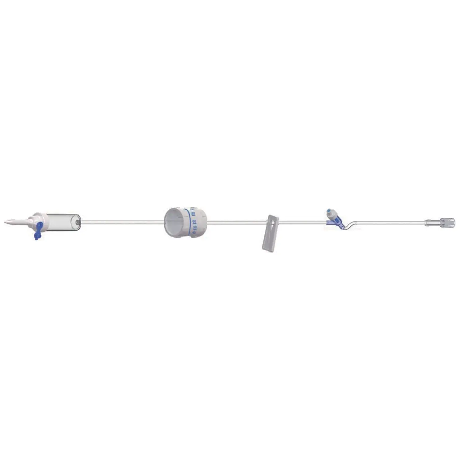 AMSINO FLOWSafe IV Admin Set, 10 Drops/mL, FLOWSafe Flow Controller, 100", AMSafe Needleless Injection Site, 50/cs