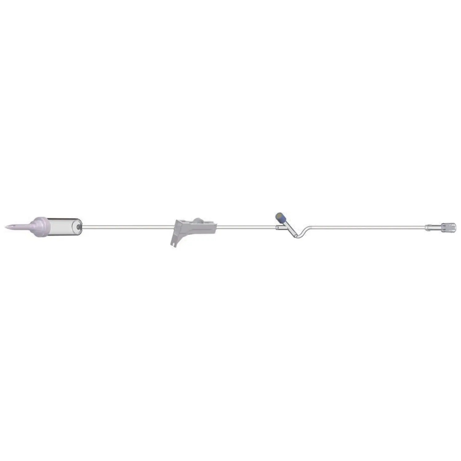 AMSINO IV Admin Set, 10 Drops/mL, 83" Length, 17 mL Priming, Non-Vented, Roller Clamp, 1 Y Site, Rotating Male Luer Lock, PE Pouch, 50/cs (75 cs/plt)