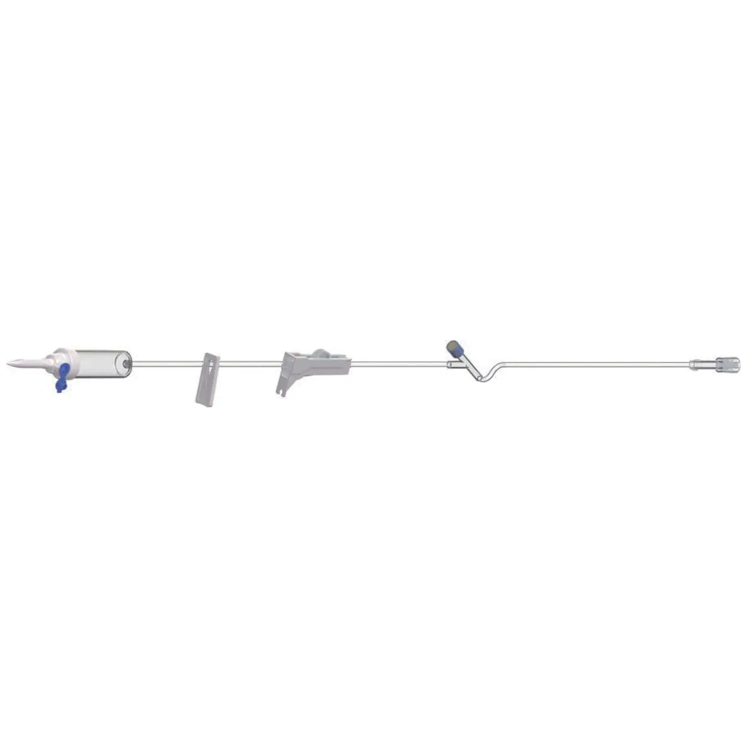 AMSINO IV Admin Set, 15 Drops/mL, 78" Length, 16 mL Priming, Vented/Non-Vented, 1 Slide Clamp, Roller Clamp, 1 Y Site, Rotating Male Luer Lock, PE Pouch, 50/cs (75 cs/plt)