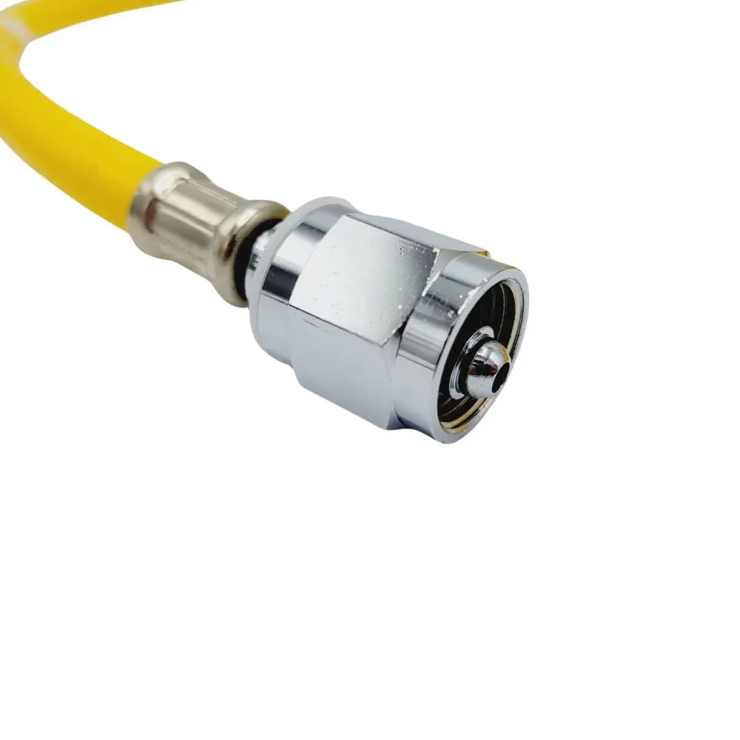 Amvex HS-12U Yellow Air Gas Supply Hose w/ Quick Connect 1/4" 250 PSI 10Ft - Image 3