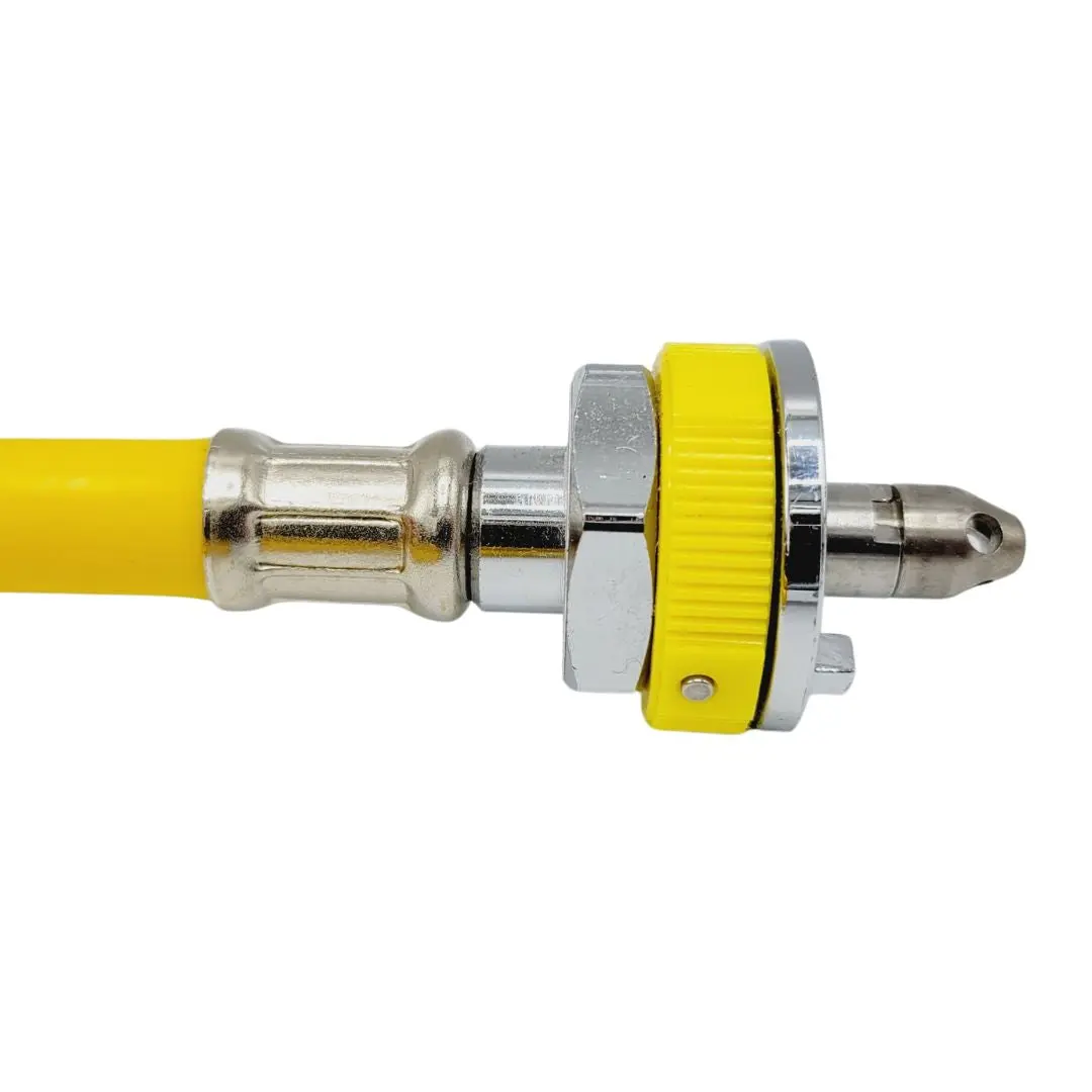 Amvex HS-12U Yellow Air Gas Supply Hose w/ Quick Connect 1/4" 250 PSI 10Ft - Image 4