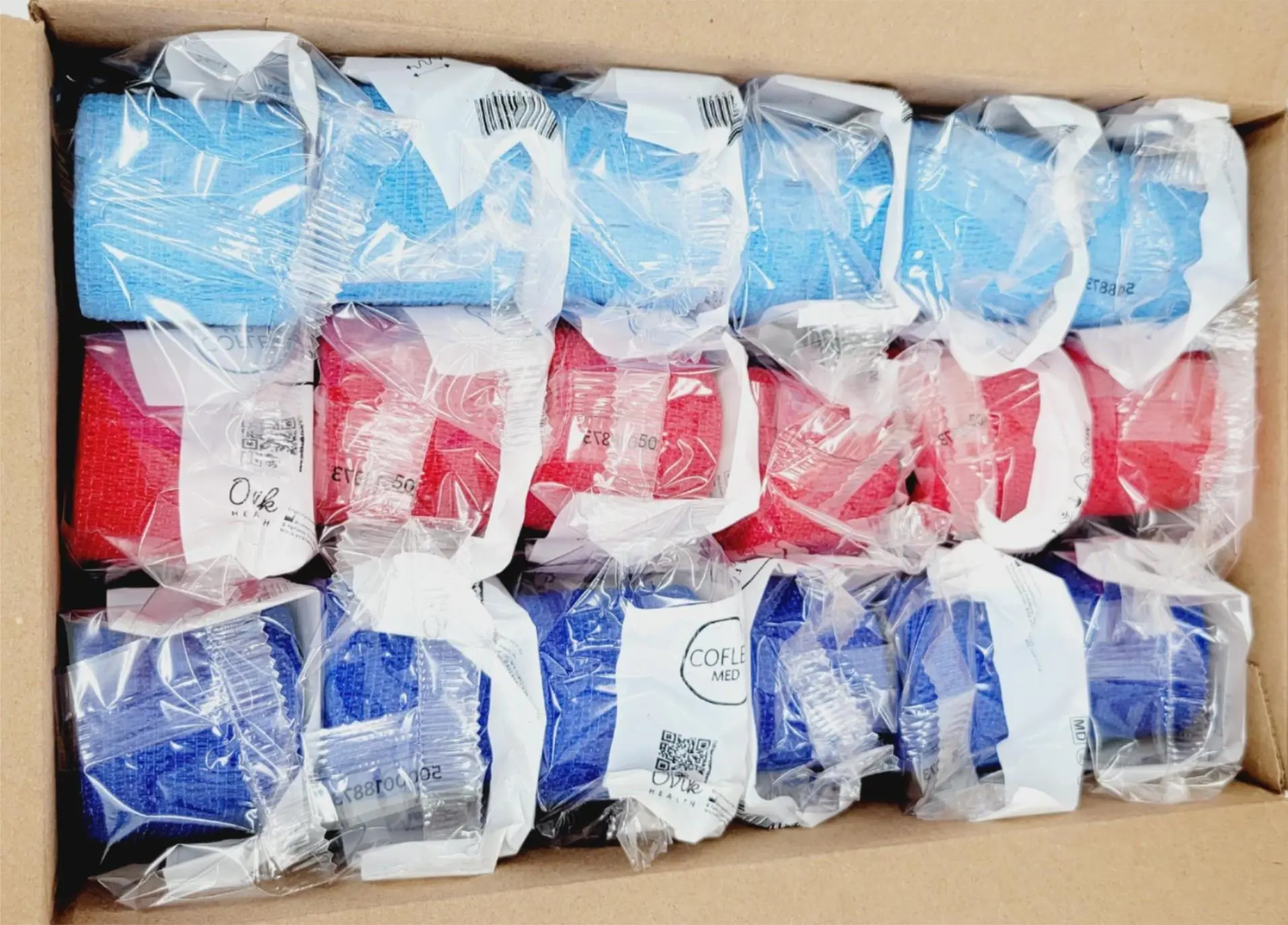 Andover Co-Flex 2" X 5 Yds. Med Latex Cohesive Flexible Bandage Box of 36 Asstd - Image 3