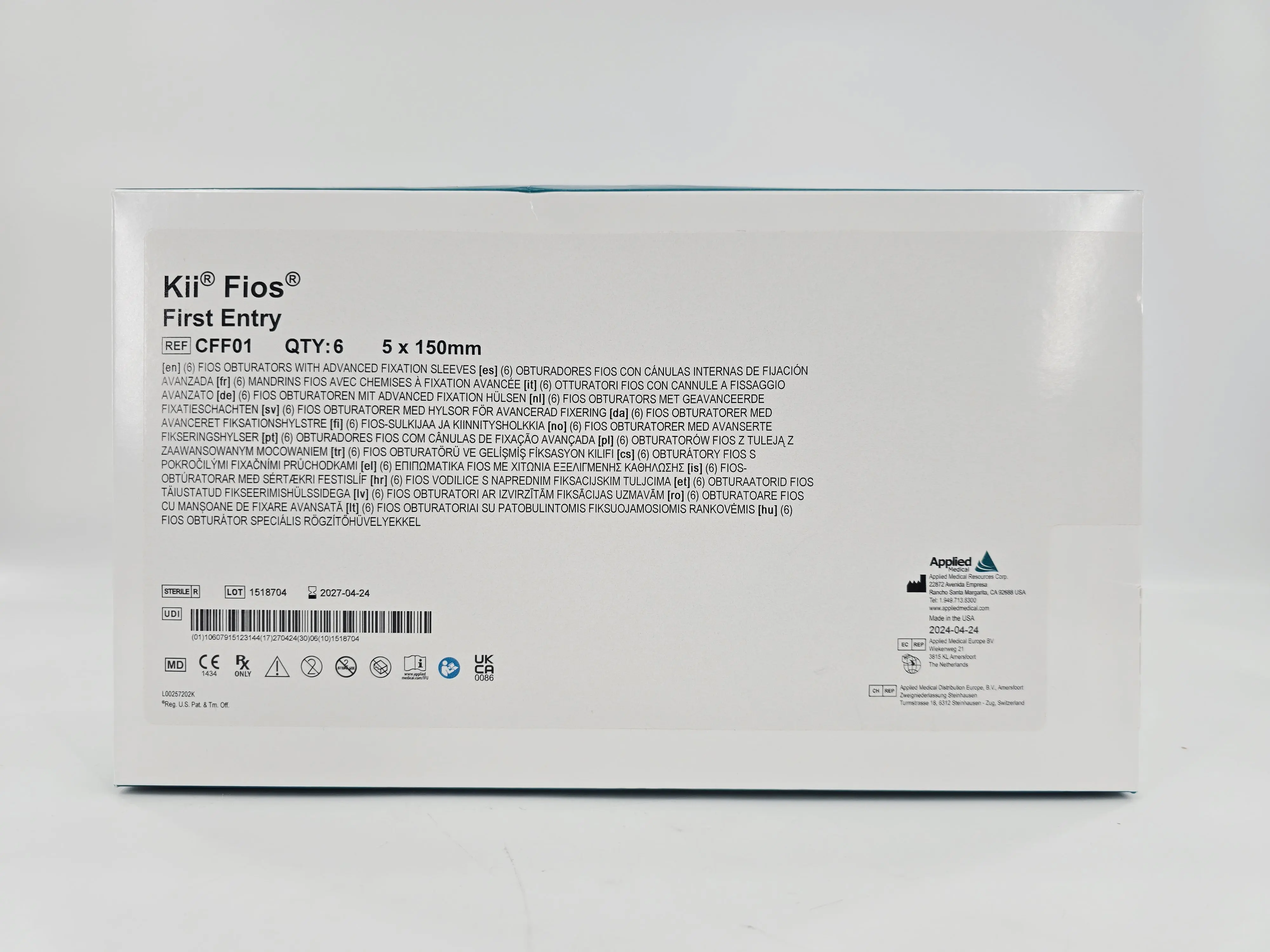 Applied Medical CFF01 Kii Fios First Entry Obturators w/ Advanced Fixation Sleeves 5 x 150mm BX/6 - Image 3