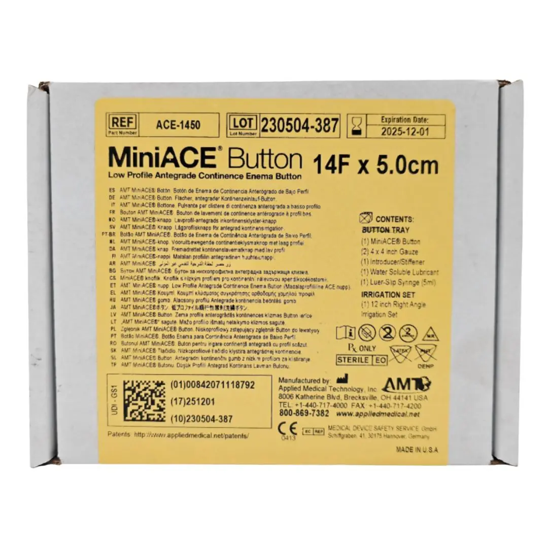 Applied Medical Technology ACE-1450 MiniACE Low Profile Antegrade Continence Enema Button 14F x 5.0cm
