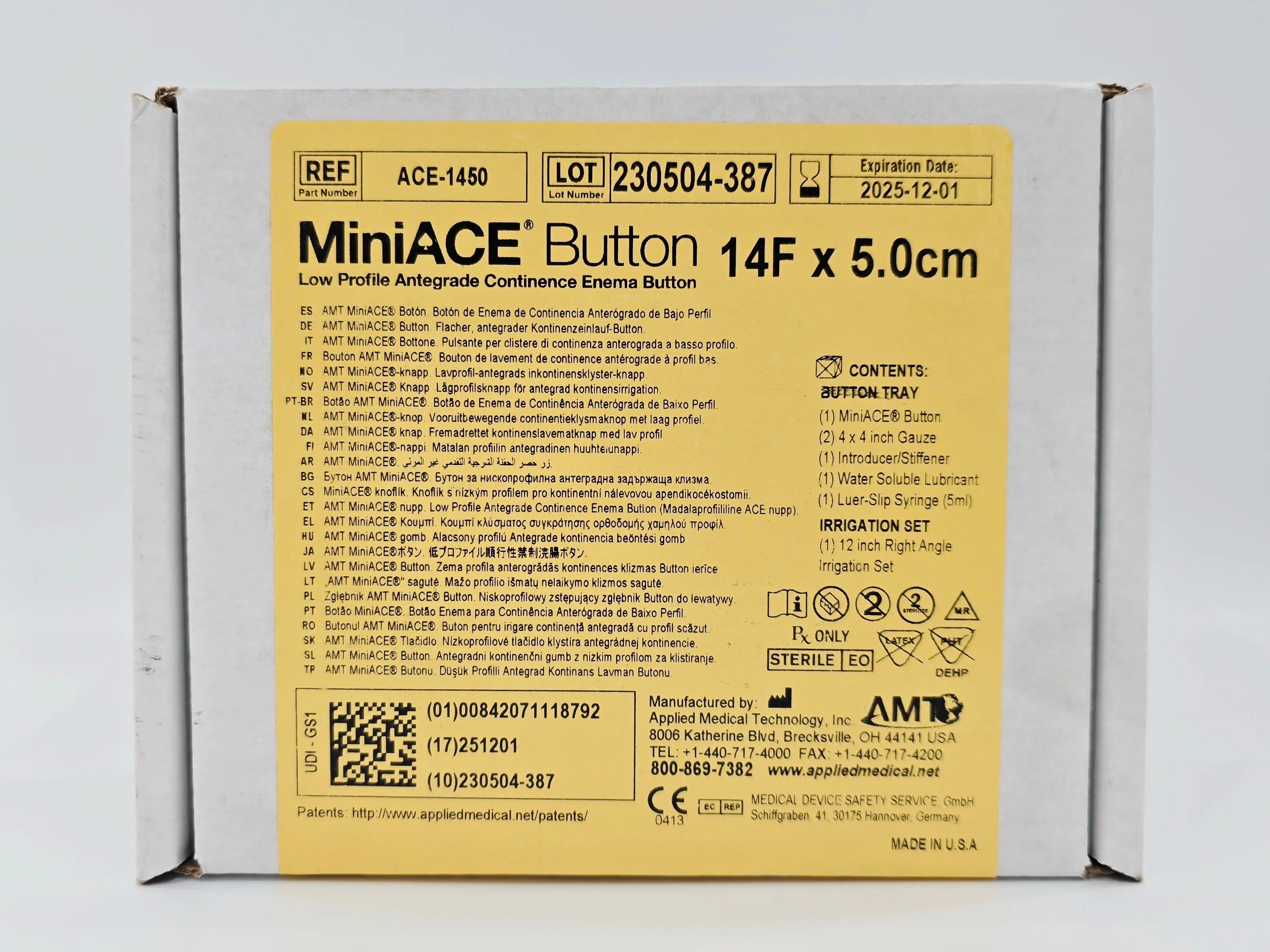 Applied Medical Technology ACE-1450 MiniACE Low Profile Antegrade Continence Enema Button 14F x 5.0cm - Image 2