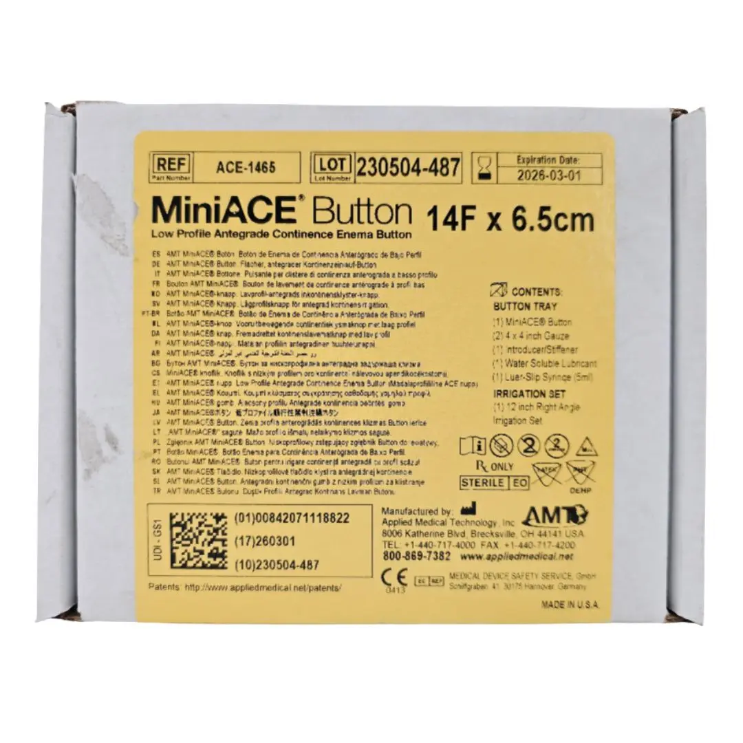 Applied Medical Technology ACE-1465 MiniACE Low Profile Antegrade Continence Enema Button 14F x 6.5cm