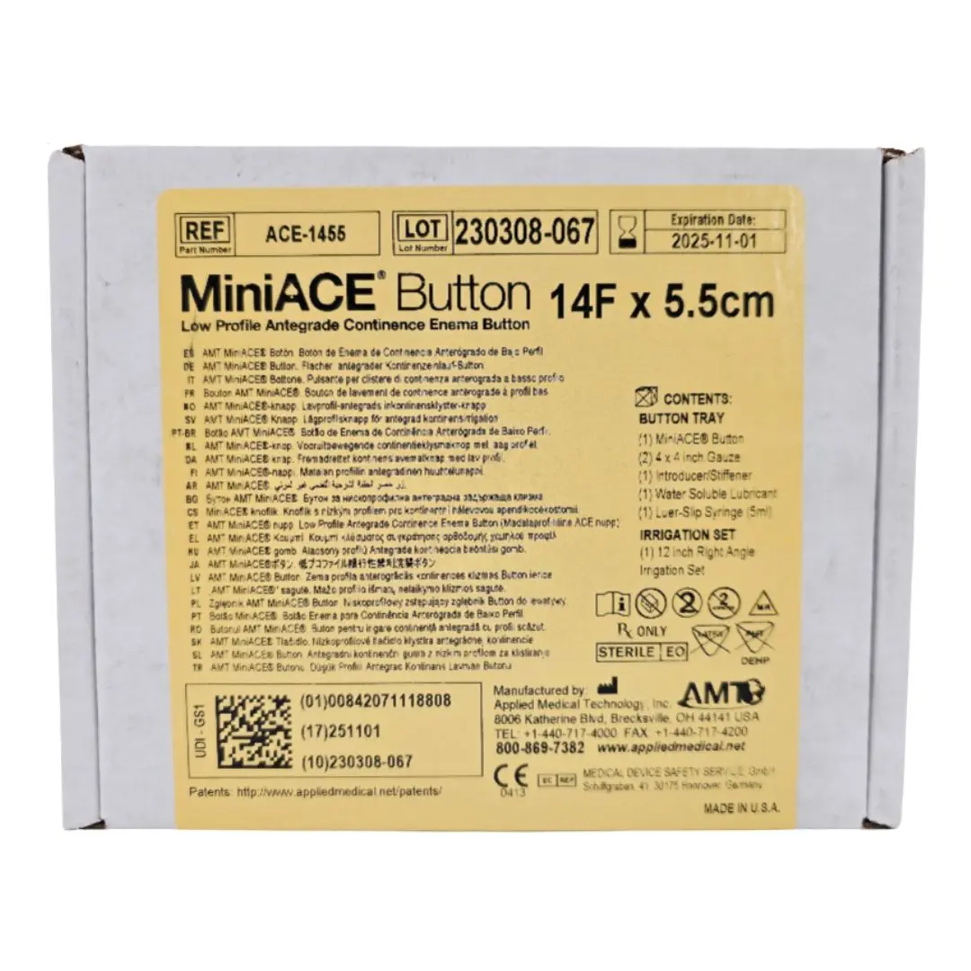 Applied Medical Technology ACE-1455 MiniACE Low Profile Antegrade Continence Enema Button 14F x 5.5cm