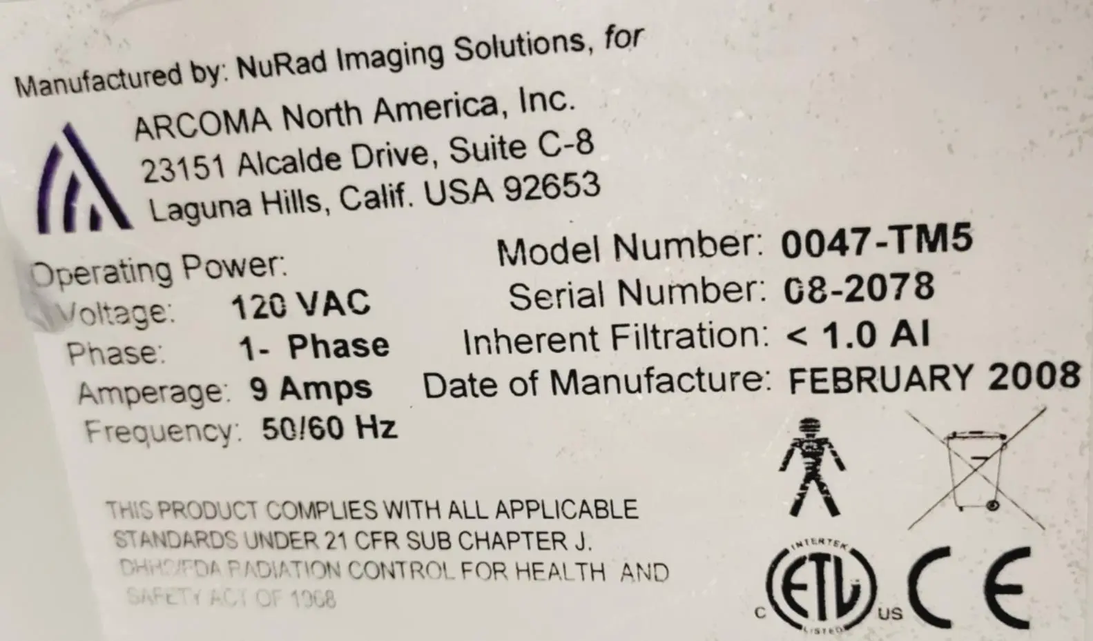 Arcoma Medstone Elite C-Arm Table 0047-TM5 Pain Management & Vascular 500lb - Image 7