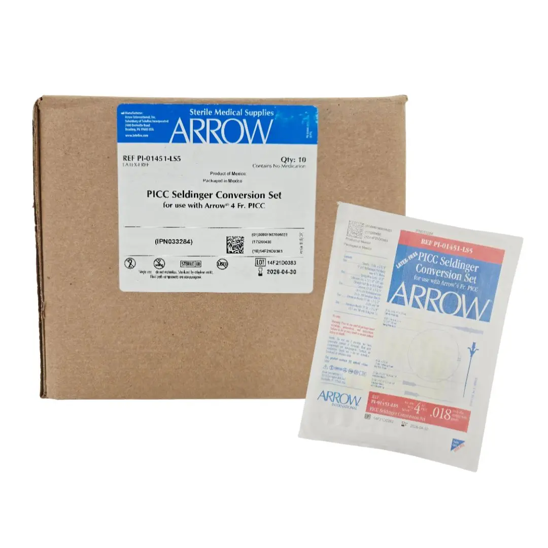 Arrow PI-01451-LS5 PICC Seldinger Conversion Set 4Fr. x .018" CS/10