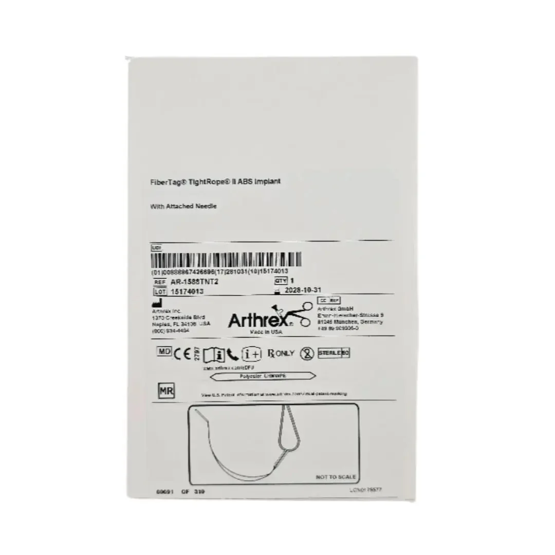 Arthrex AR-1588TNT2 FiberTag TightRope II ABS Implant w/ Attached Needle 1/EA