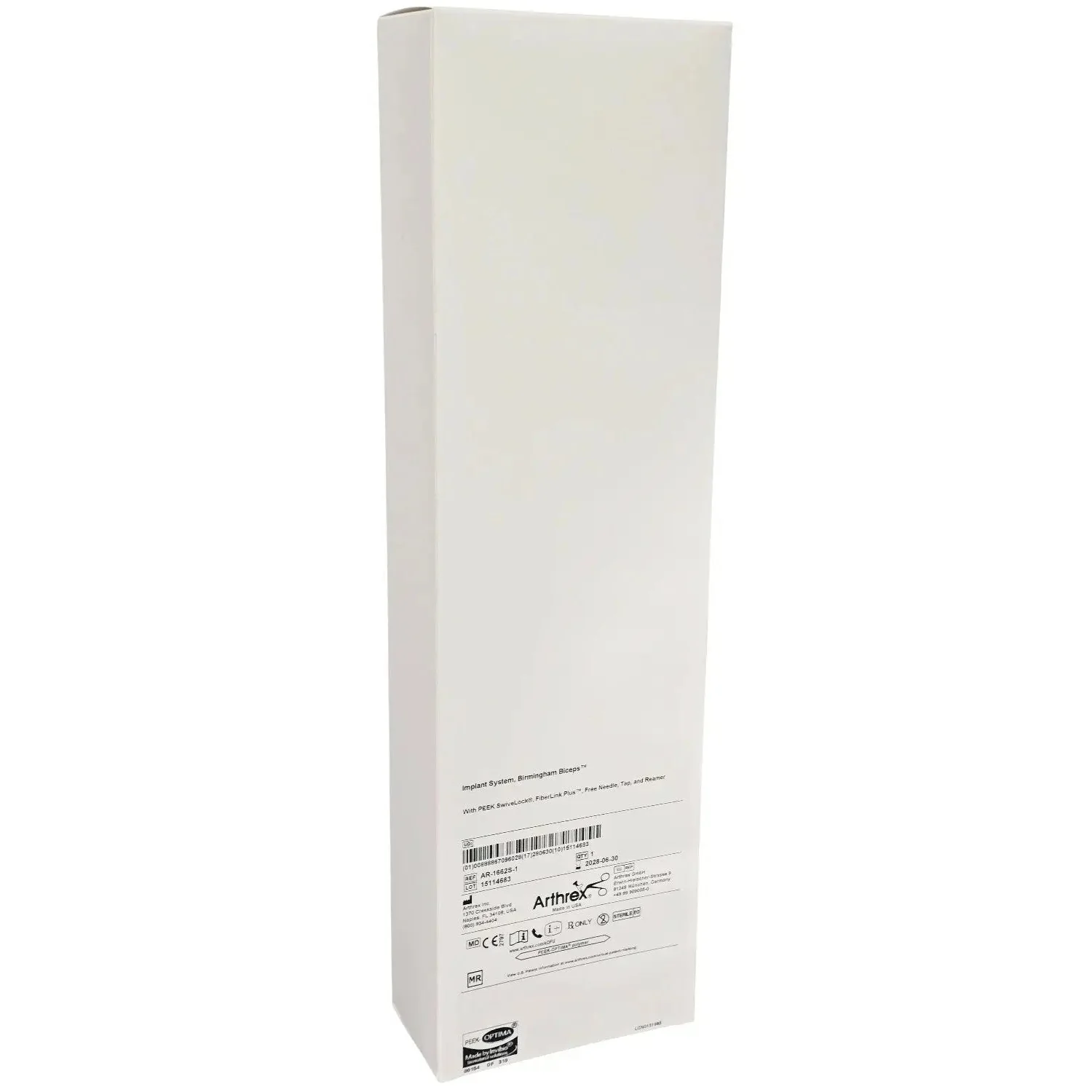 Arthrex AR-1662S-1 Implant System Birmingham Biceps BX/1