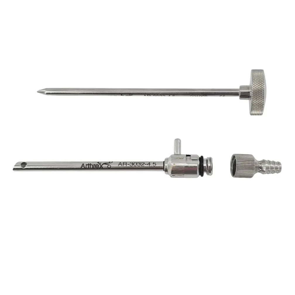 Arthrex AR-3032-4.5 4.5mm Cutter Cannula w/ AR-3033-4.5 Blunt Obturator, Adapter