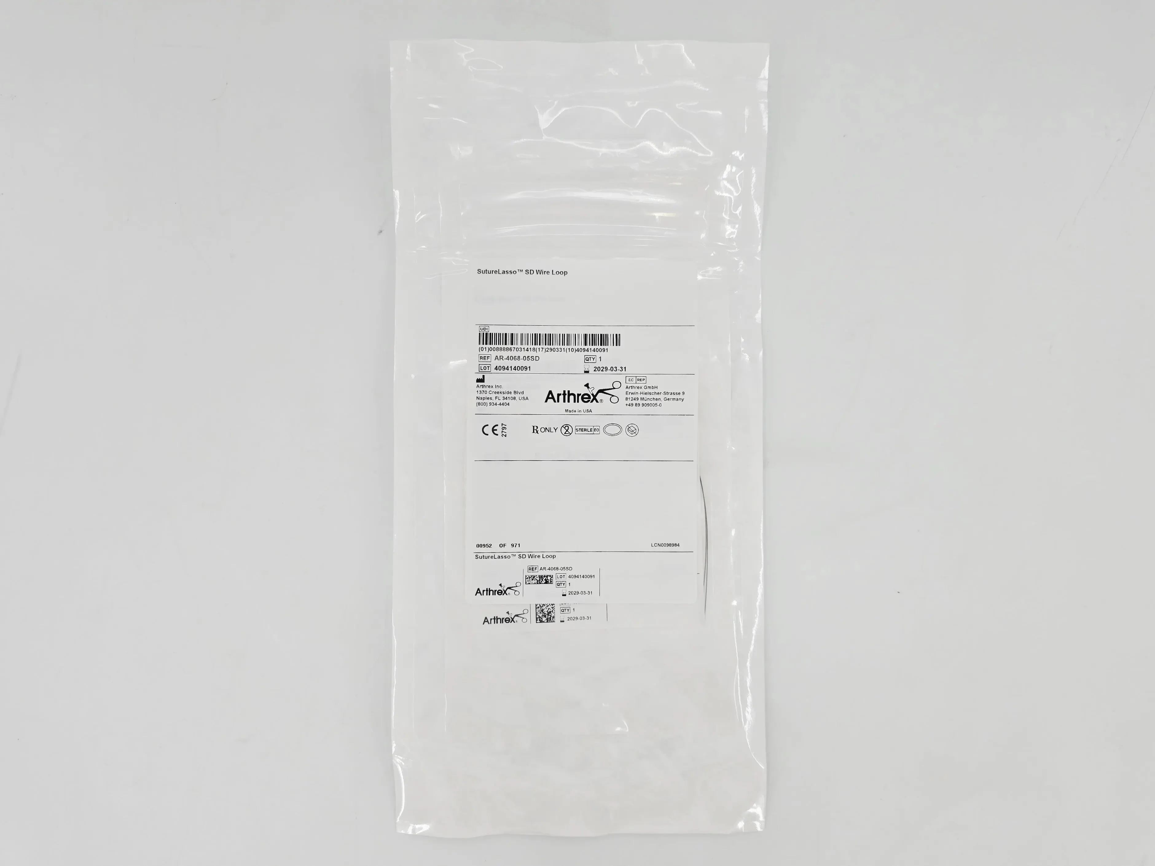 Arthrex AR-4068-05SD SutureLasso SD Wire Loop 1/EA - Image 2