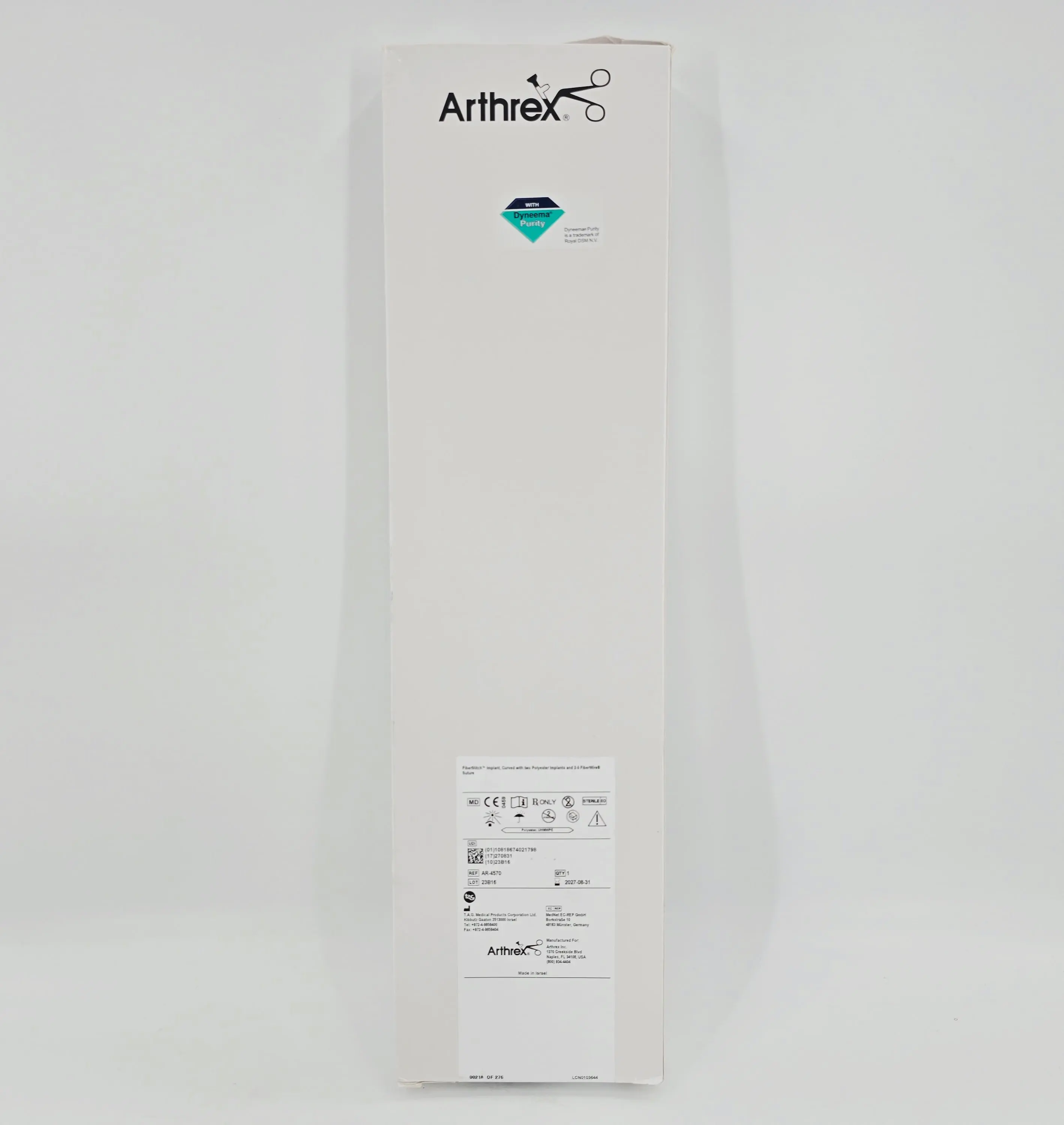 Arthrex AR-4570 FiberStitch Implant Curved w/ Two Polyester Implants & 2-0 FiberWire Suture BX/1 - Image 2