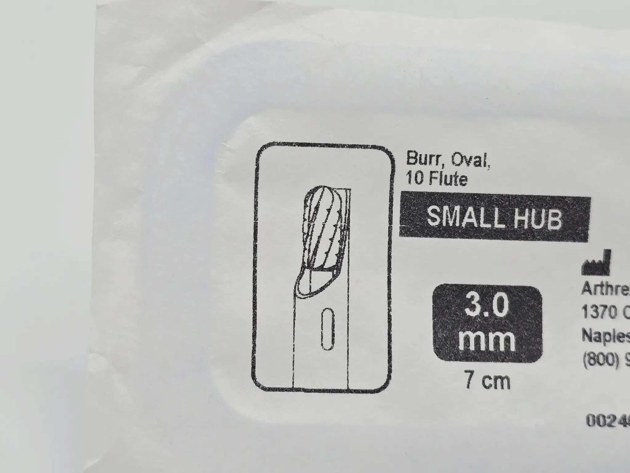 Arthrex AR-9300OBT Burr Oval 10 Flute 3.0mm NEW - Image 4
