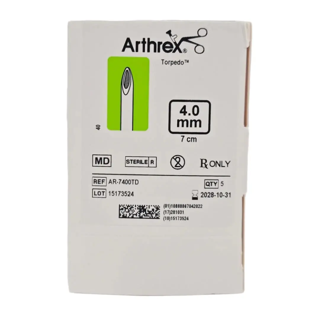 Arthrex AR-7400TD CoolCut 4.0mm x 7cm Torpedo Arthroscopic Shaver Blade Small Joint 5/BX