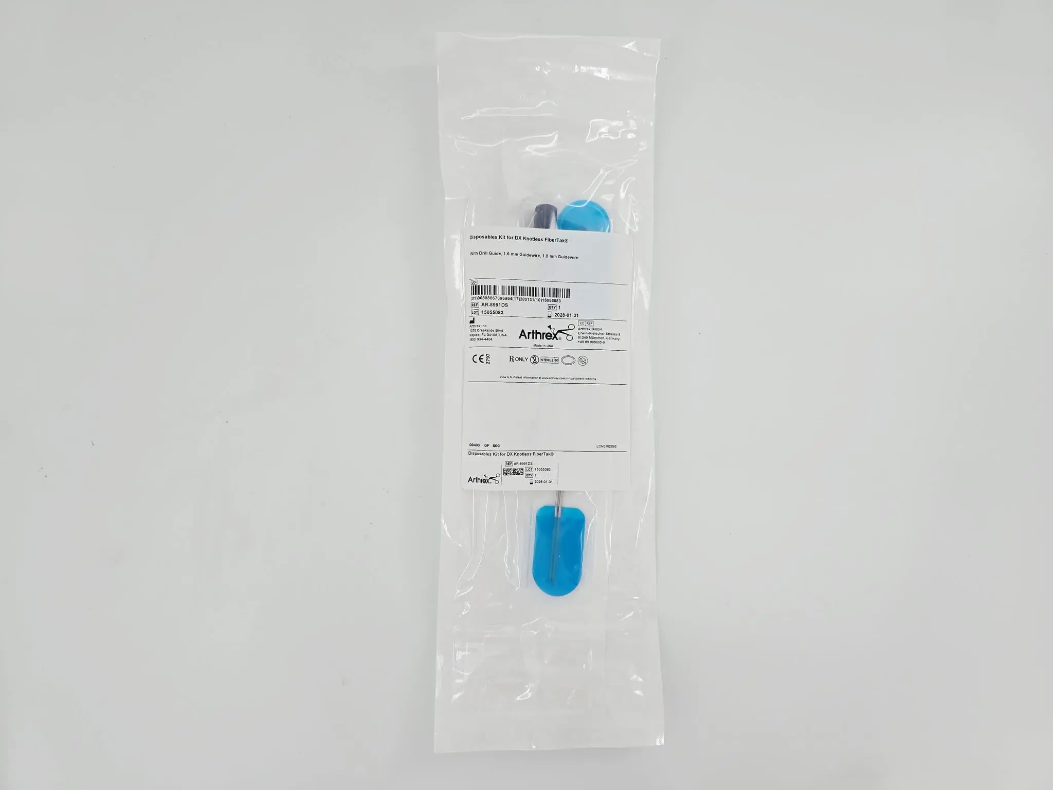 Arthrex AR-8991DS Disposables Kit for DX Knotless FiberTak - Image 2