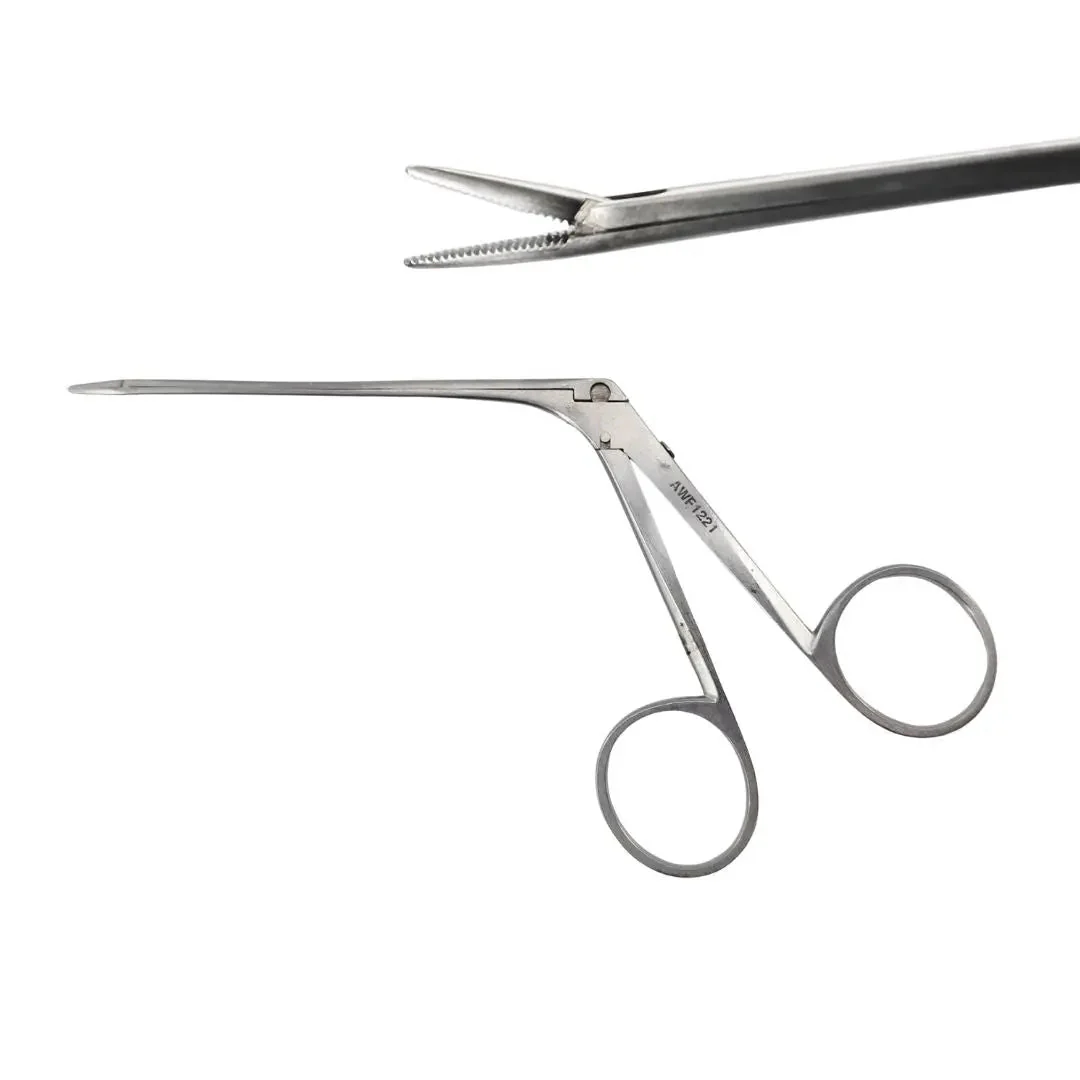 ASSI AWF1221 Micro Ear Forceps Serrated Jaw Straight 1.6x7.0mm ENT 5-3/8"