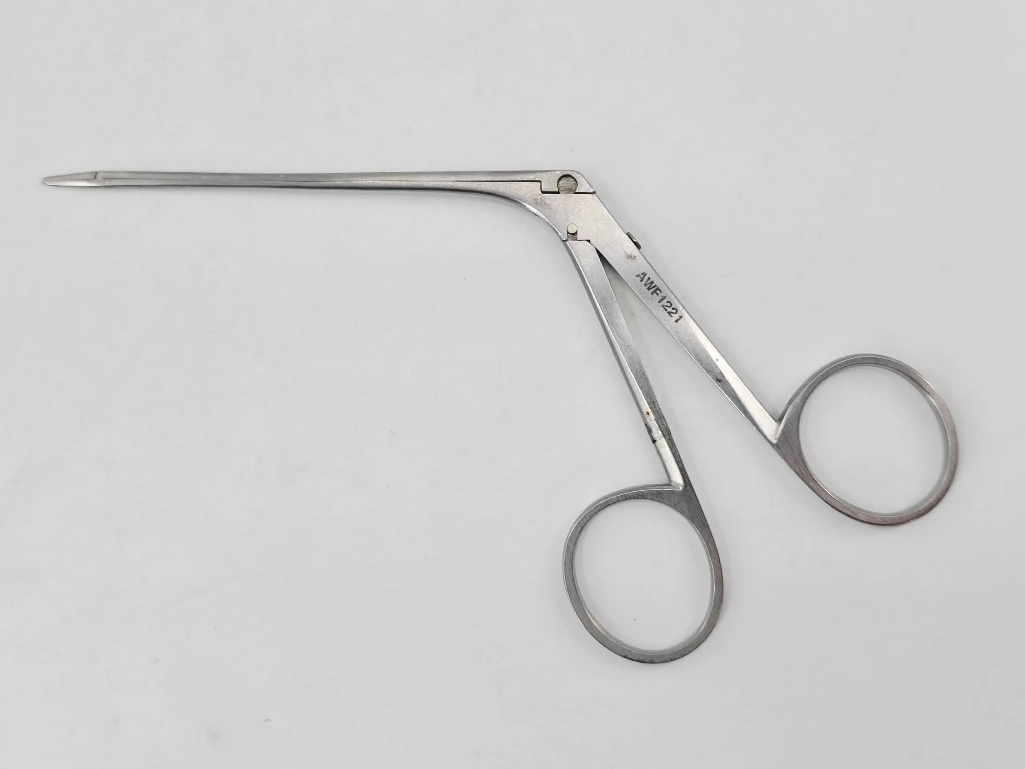 ASSI AWF1221 Micro Ear Forceps Serrated Jaw Straight 1.6x7.0mm ENT 5-3/8" - Image 2