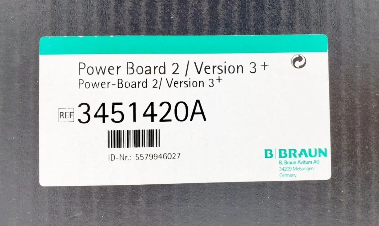 B Braun 3451420A Power Board 2 Version 3 + - Image 3