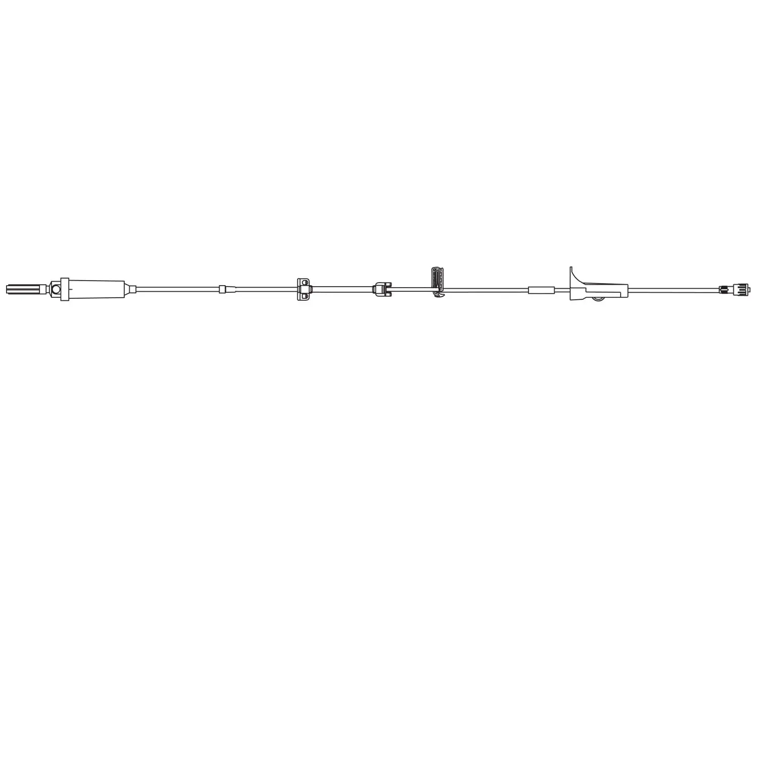 B BRAUN 490037 INFUSOMAT SPACE PUMP SETS Low Adsorption Set, Universal Spike, Free-Flow Protection Clamp, Roller Clamp, SPIN LOCK Connector, 60 Drops/mL, DEHP & Latex Free (LF), 25mL Priming Volume, 136"L, 24/cs