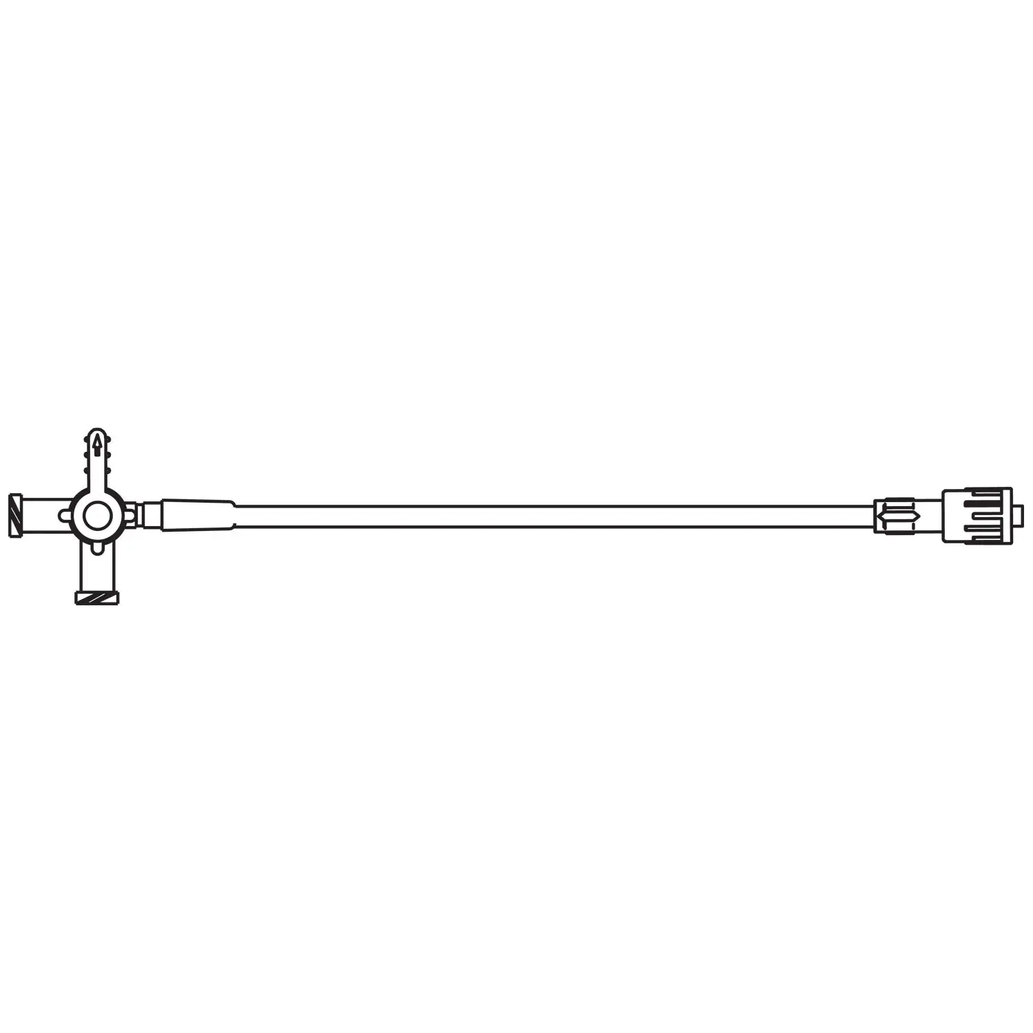 B BRAUN 454320 STOPCOCK EXTENSION SETS Extension Set, 4-Way, Two Female Luer Lock Ports, 9" Extension Tubing, SPIN-LOCK® Connector, Port Covers, 1.4mL Priming Volume, 14"L, DEHP & Latex Free (LF), 100/cs