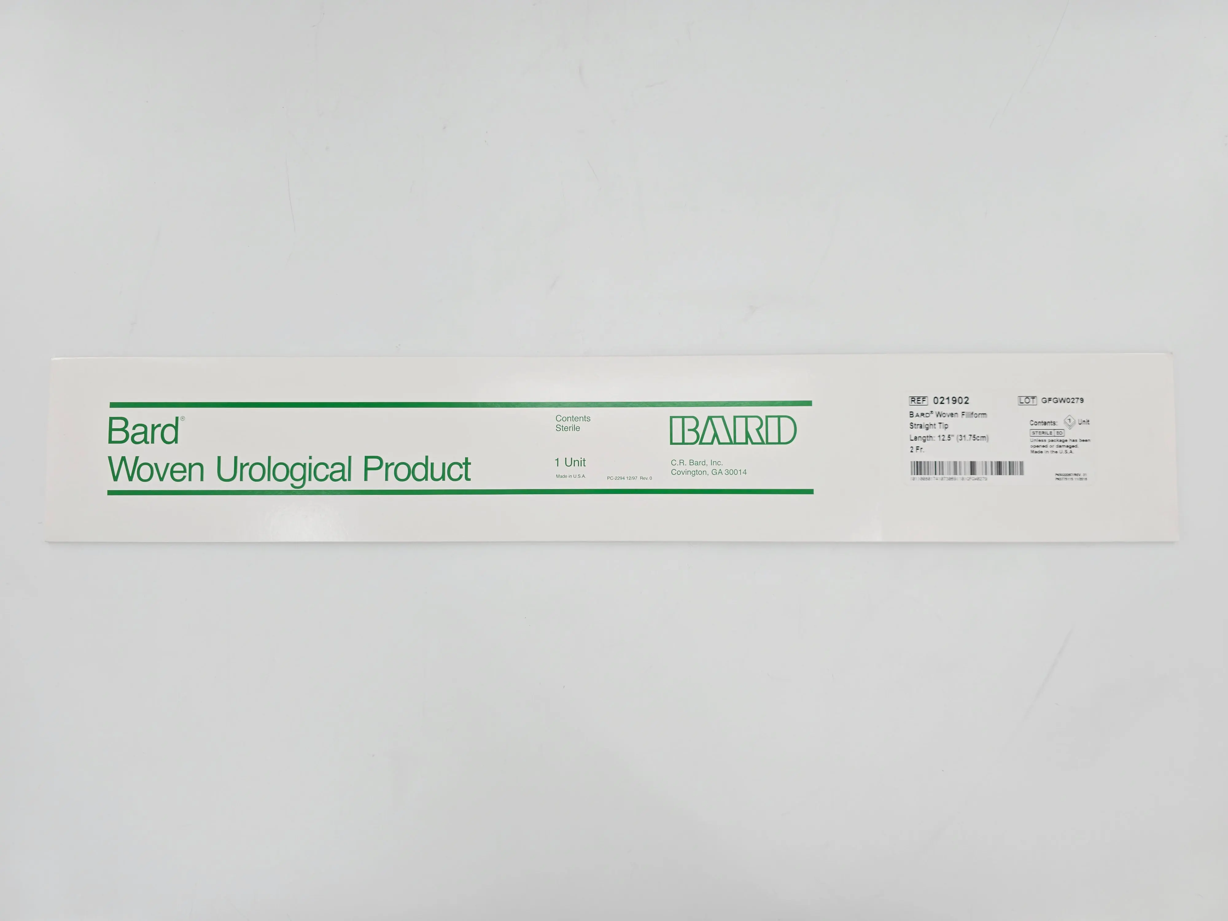 Bard 021902 Woven Filliform Urethral Dilation Catheter Straight Tip 2 Fr. 12.5" 1/EA - Image 2