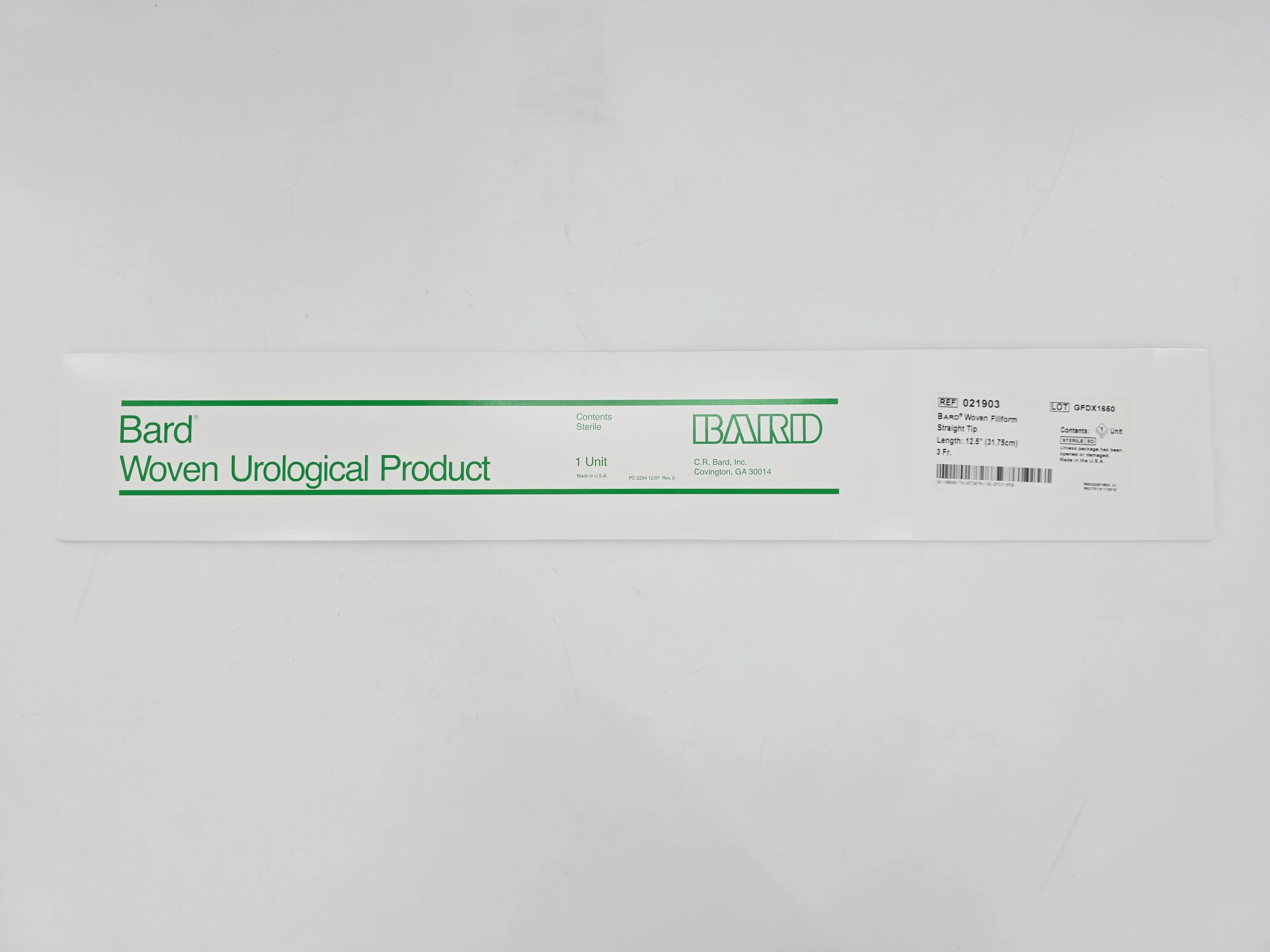 Bard 021905 Woven Filliform Urethral Dilation Catheter Straight Tip 5 Fr. 12.5" 1/EA - Image 2