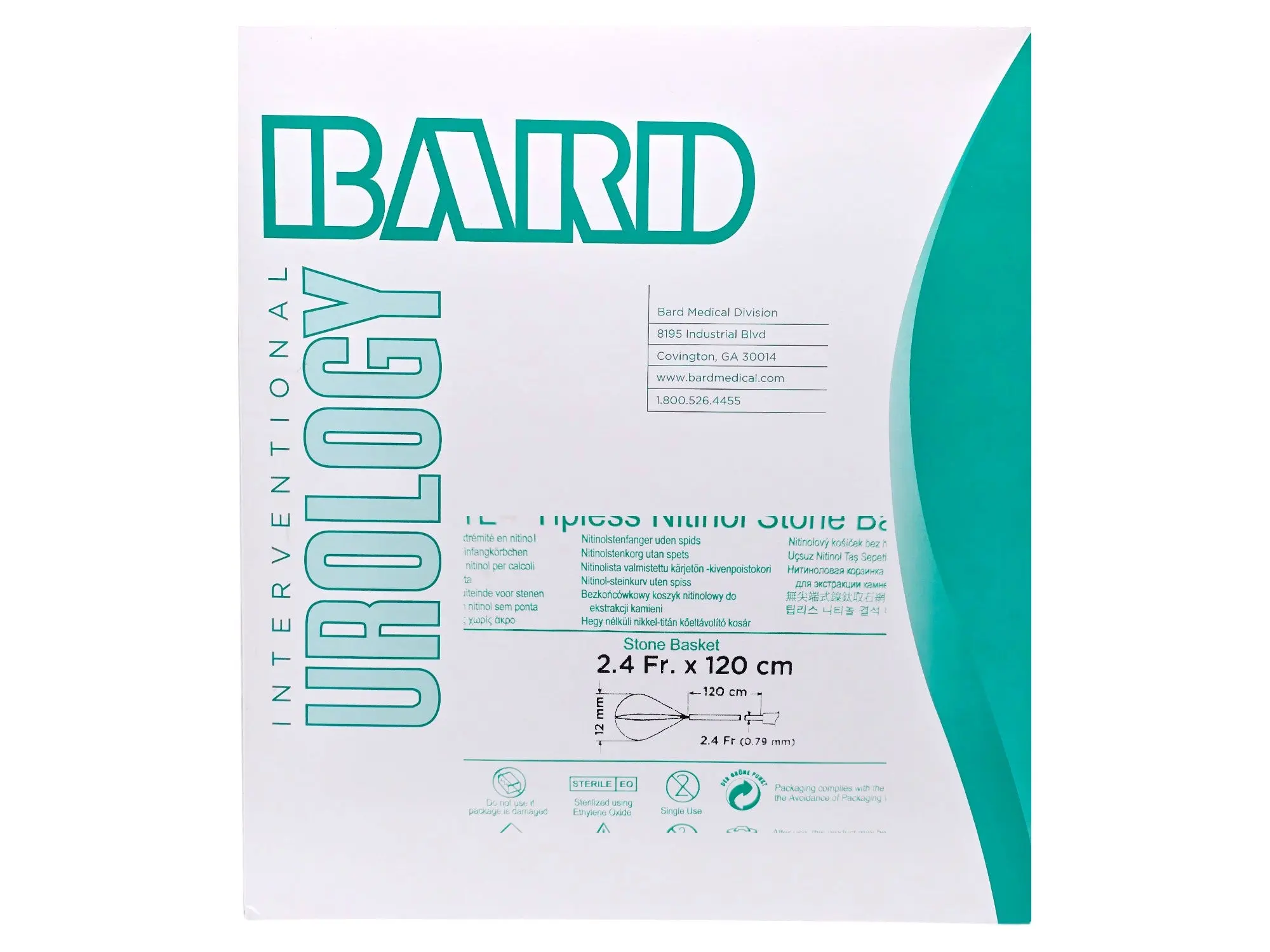Bard 042400 Skylite Nitinol Tipless Stone Basket 2.4Fr x 120cm