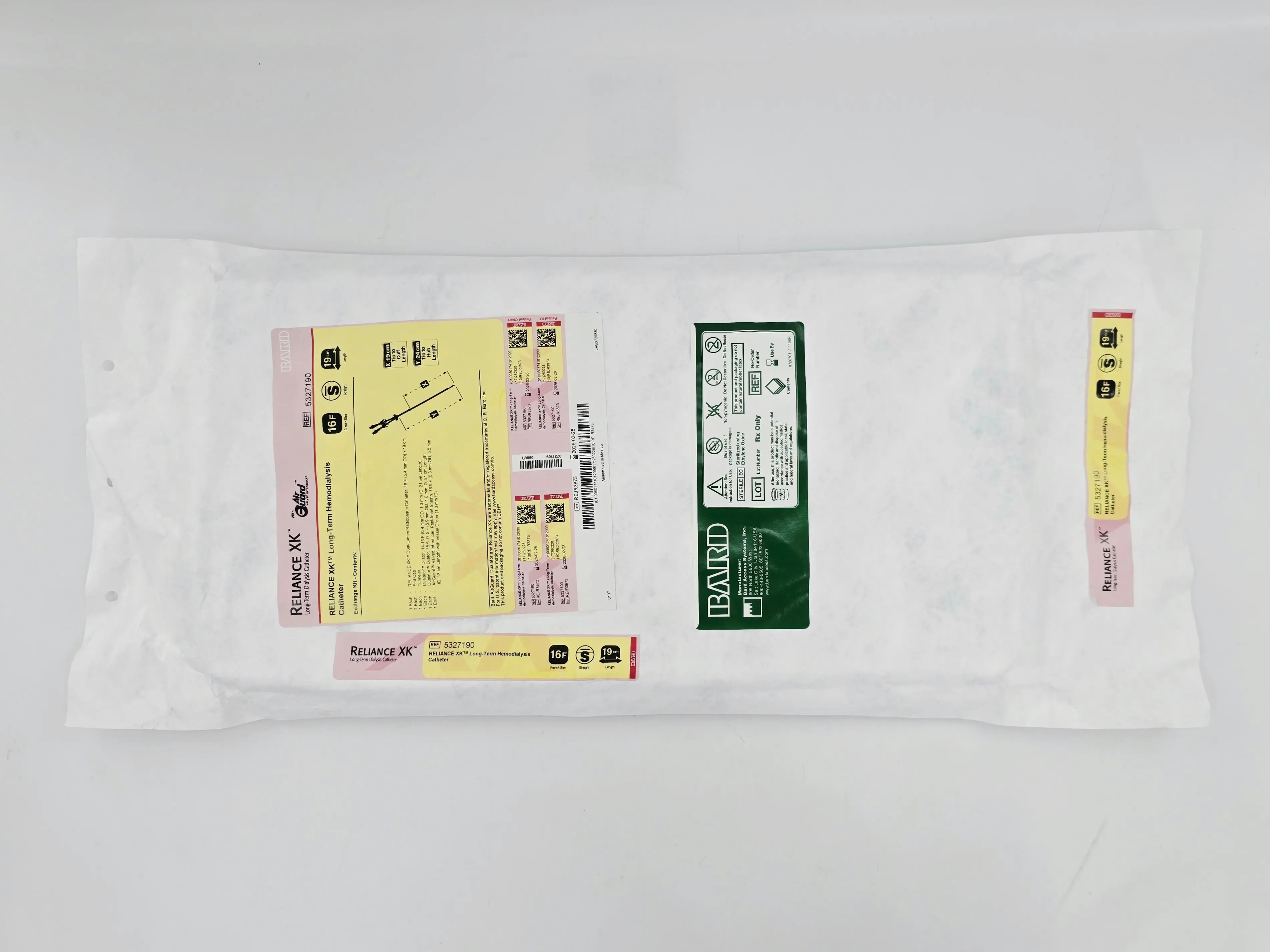 Bard 5327190 Reliance XK Long-Term Hemodialysis Catheters Exchange Kit 1/EA - Image 2
