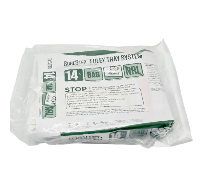 Bard A947314 SureStep Foley Catheter Tray w/ Lubri-Sil 2000ml Drainage Bag 14Fr