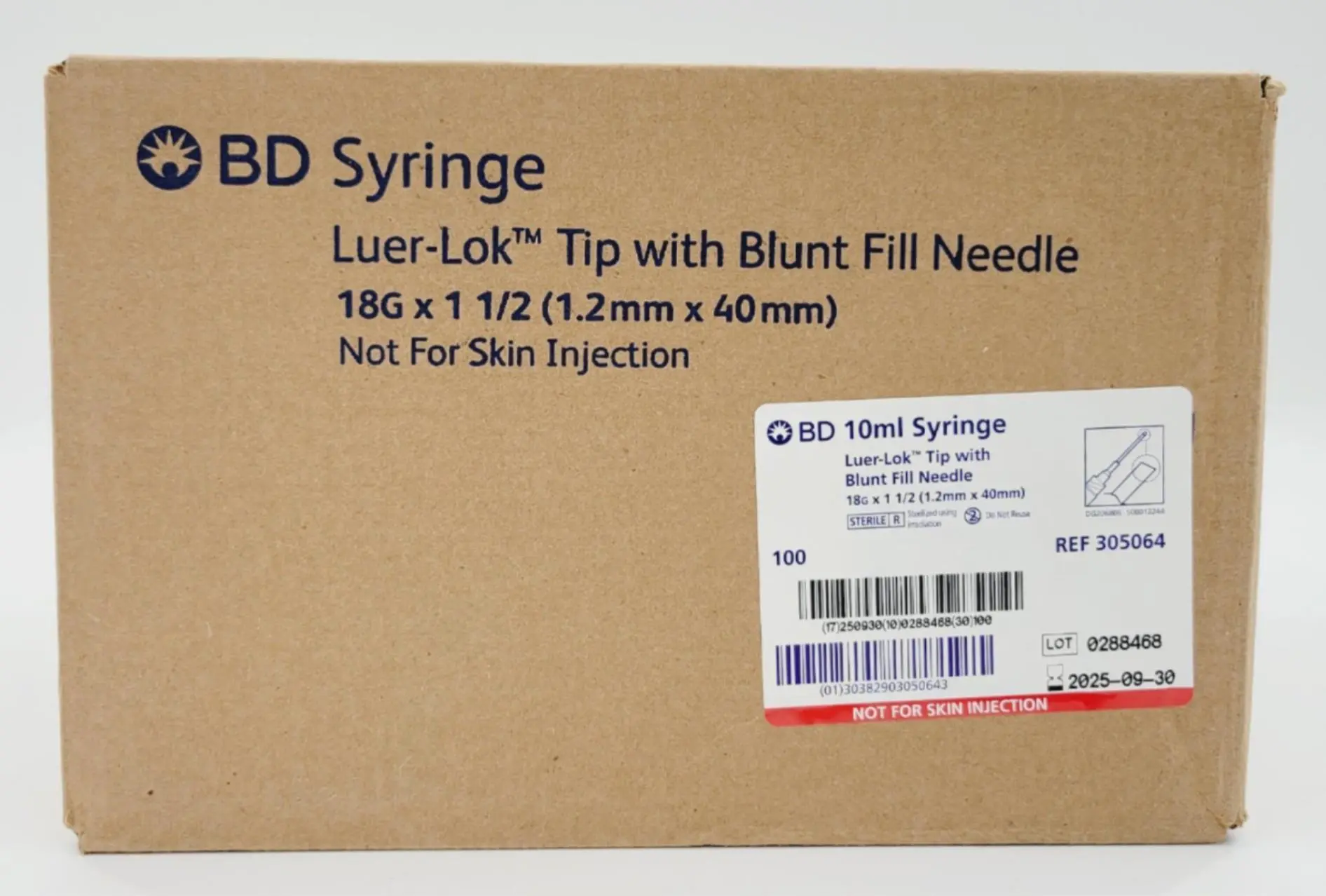 BD 305064 10ml Syringe Luer-Lok Tip w/ Blunt Fill Needle 09/30/2025 - Image 4