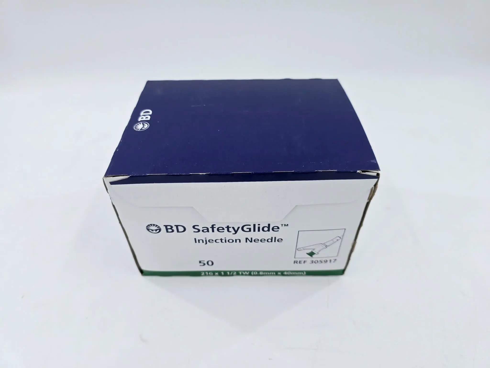 BD 305917 SafetyGlide Injection Needle 21G x 1-1/2 TW Box Of 50 - Image 2