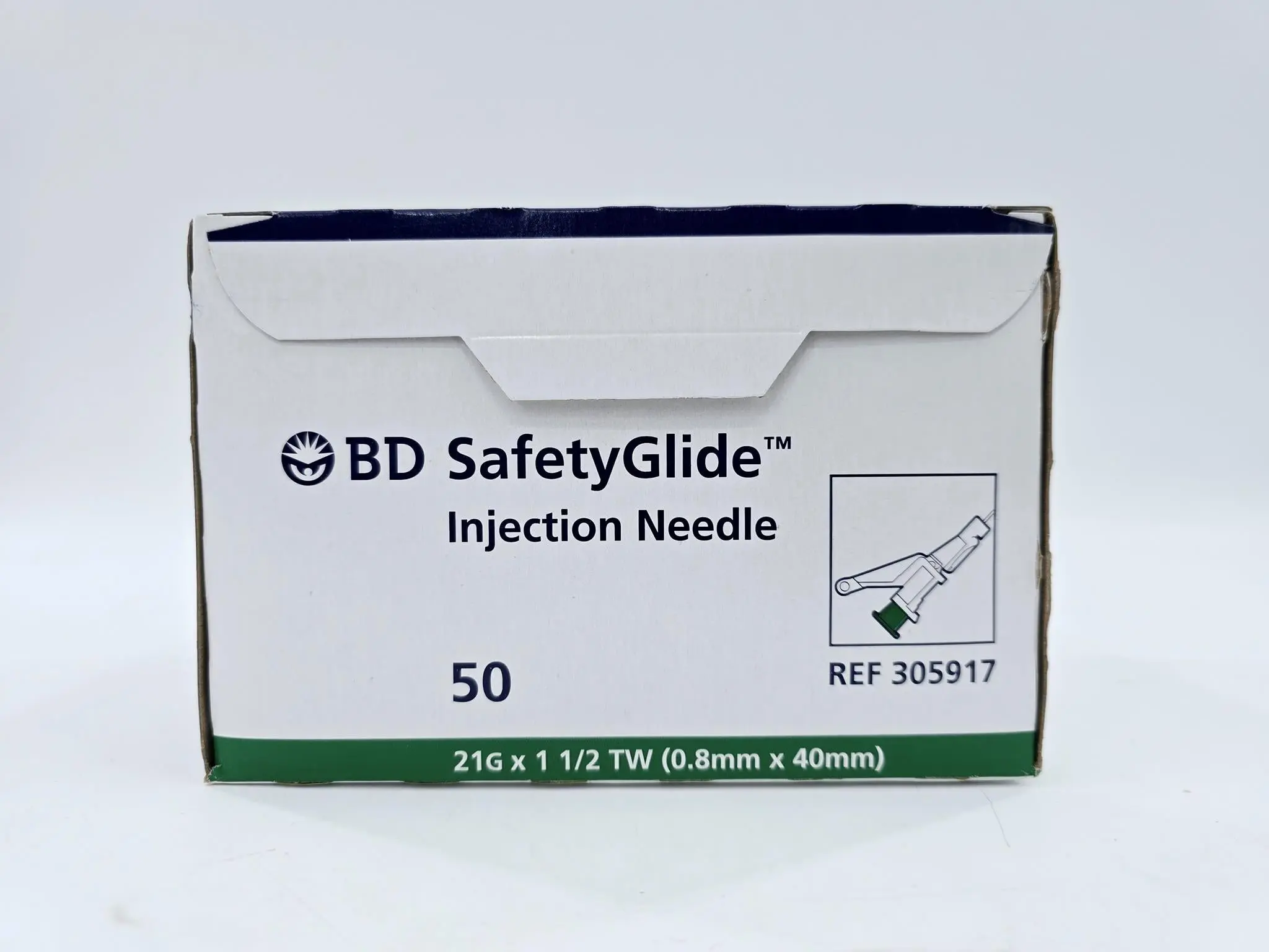 BD 305917 SafetyGlide Injection Needle 21G x 1-1/2 TW Box Of 50 - Image 3