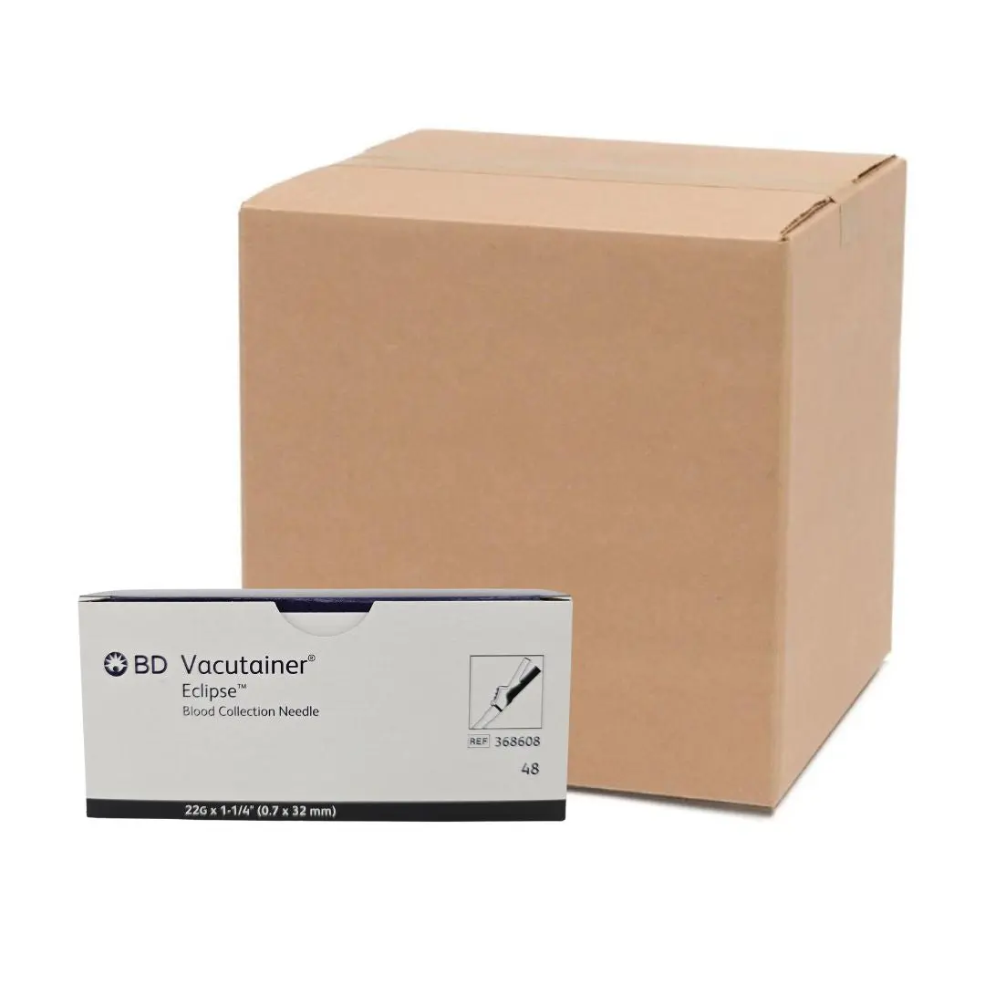 BD 368608 Vacutainer Eclipse Blood Collection Needle 22G x 1-1/4" 480/CS (48/BX, 10BX/CS)