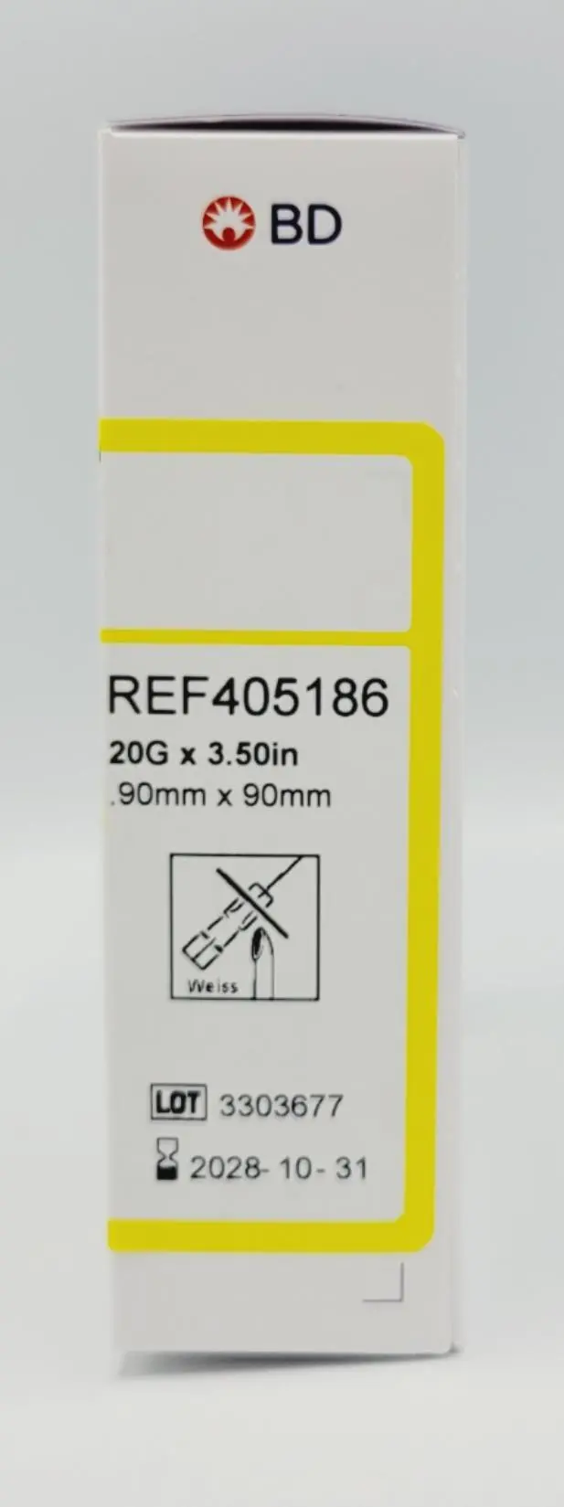 BD 405186 Weiss Epidural Needle 20G x 3.50in BX/10 - Image 2
