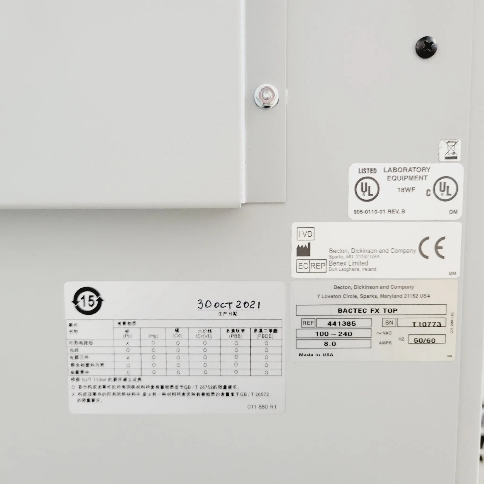 BD 441385 Bactec FX Top & Bottom 441386 Blood Culture System Version 720A - Image 6