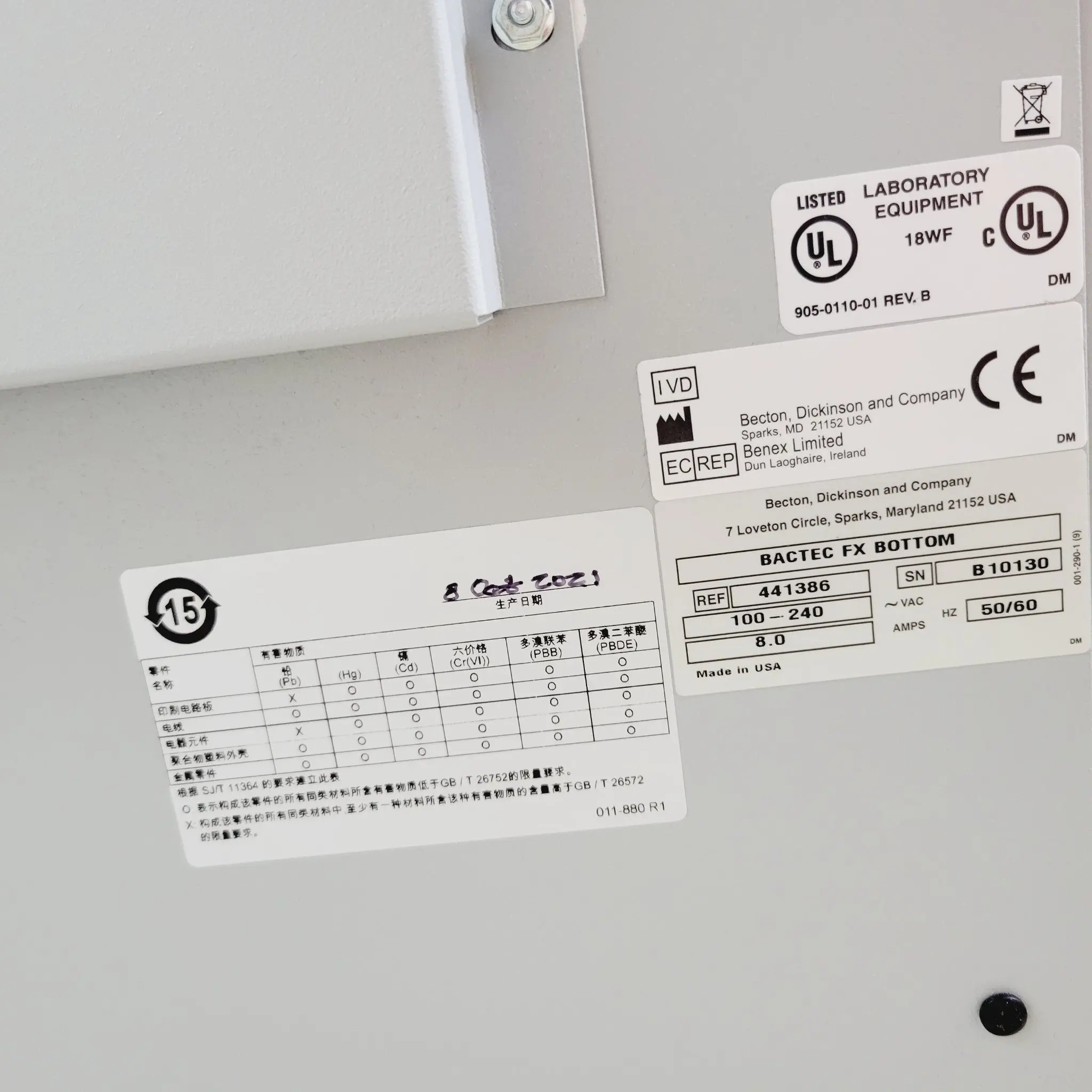 BD 441385 Bactec FX Top & Bottom 441386 Blood Culture System Version 720A - Image 7