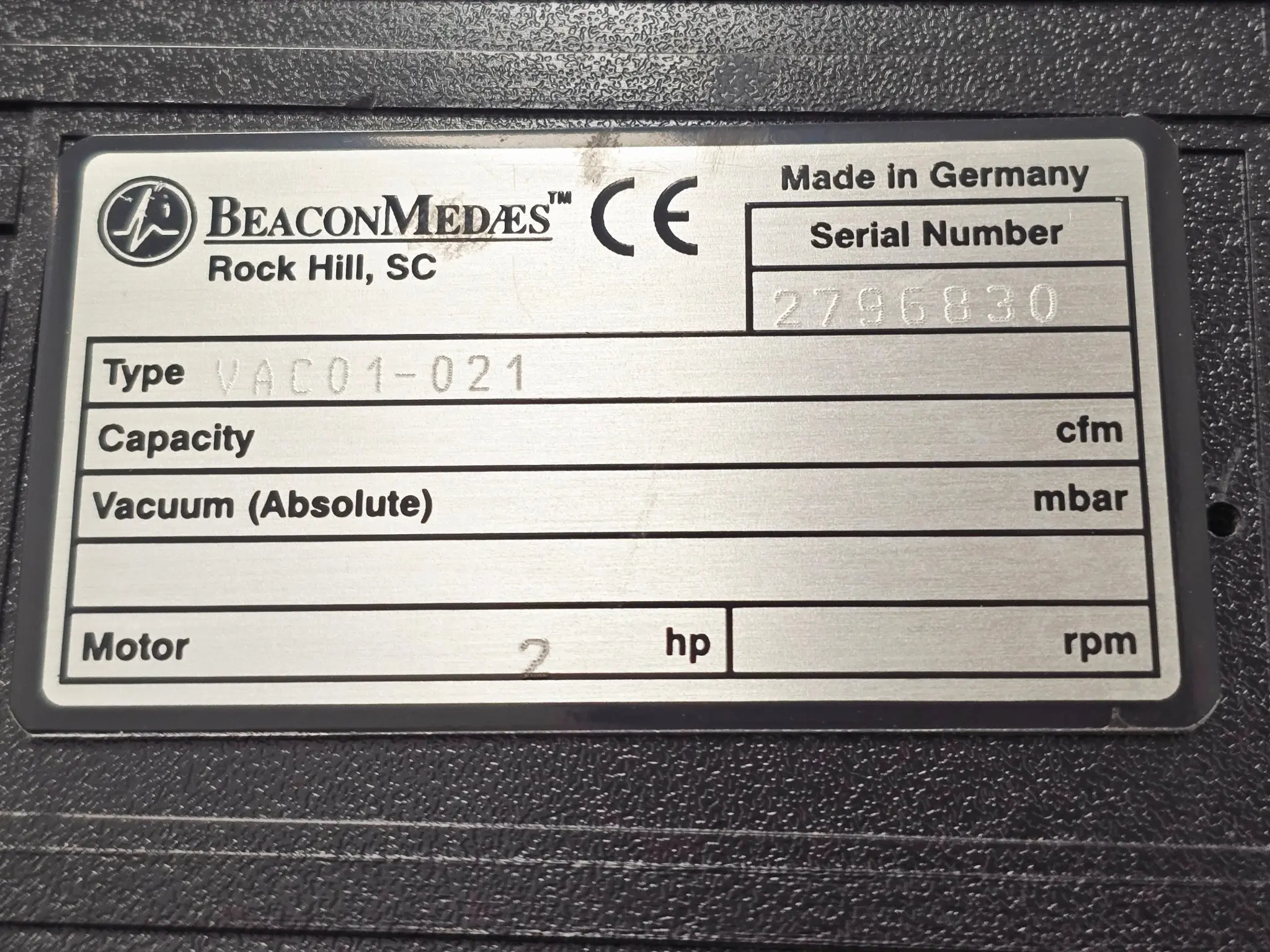 Beacon Medaes Medical Vacuum Pump System Duplex Oil-Less 208V Hospital Suction - Image 16