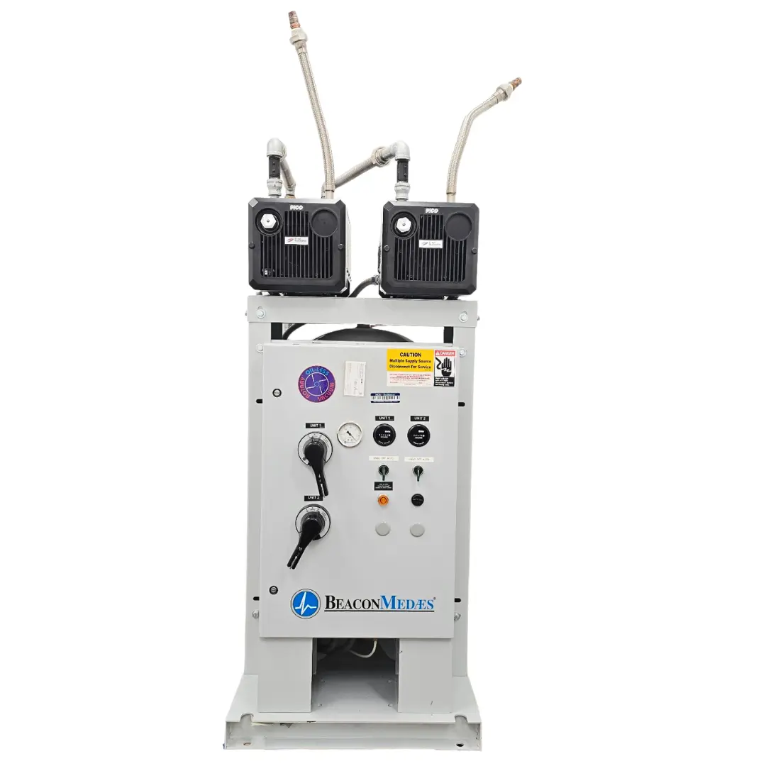 Beacon Medaes Medical Vacuum Pump System Duplex Oil-Less 208V Hospital Suction - Image 2