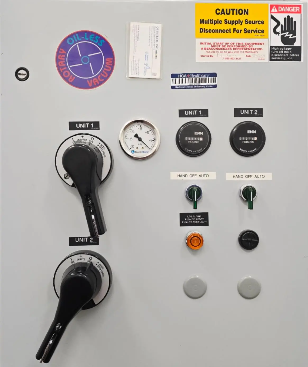 Beacon Medaes Medical Vacuum Pump System Duplex Oil-Less 208V Hospital Suction - Image 6