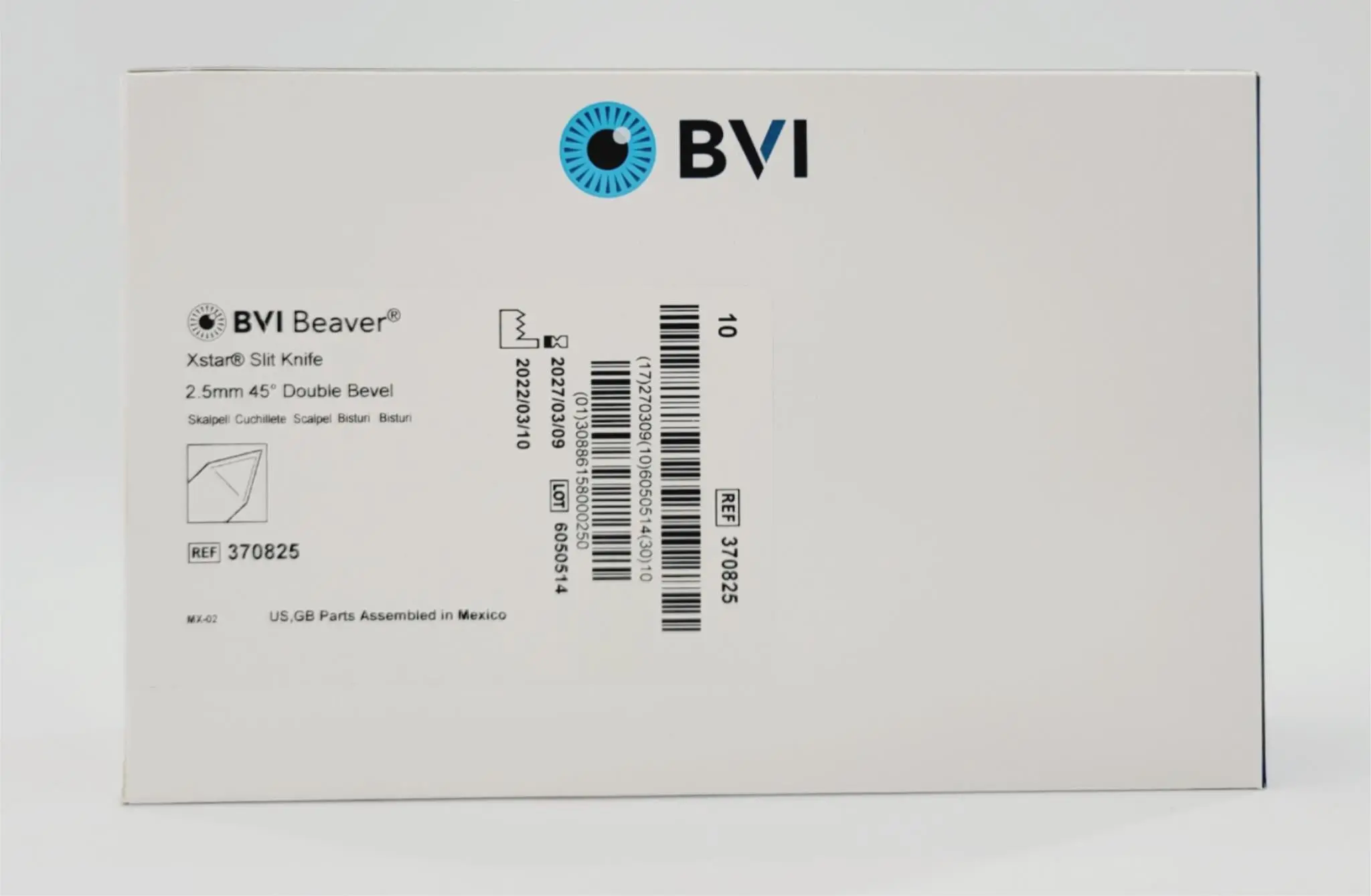 Beaver Visitec 370825 Xstar Slit Knife 2.5mm 45° Double Bevel BX 10 - Image 3