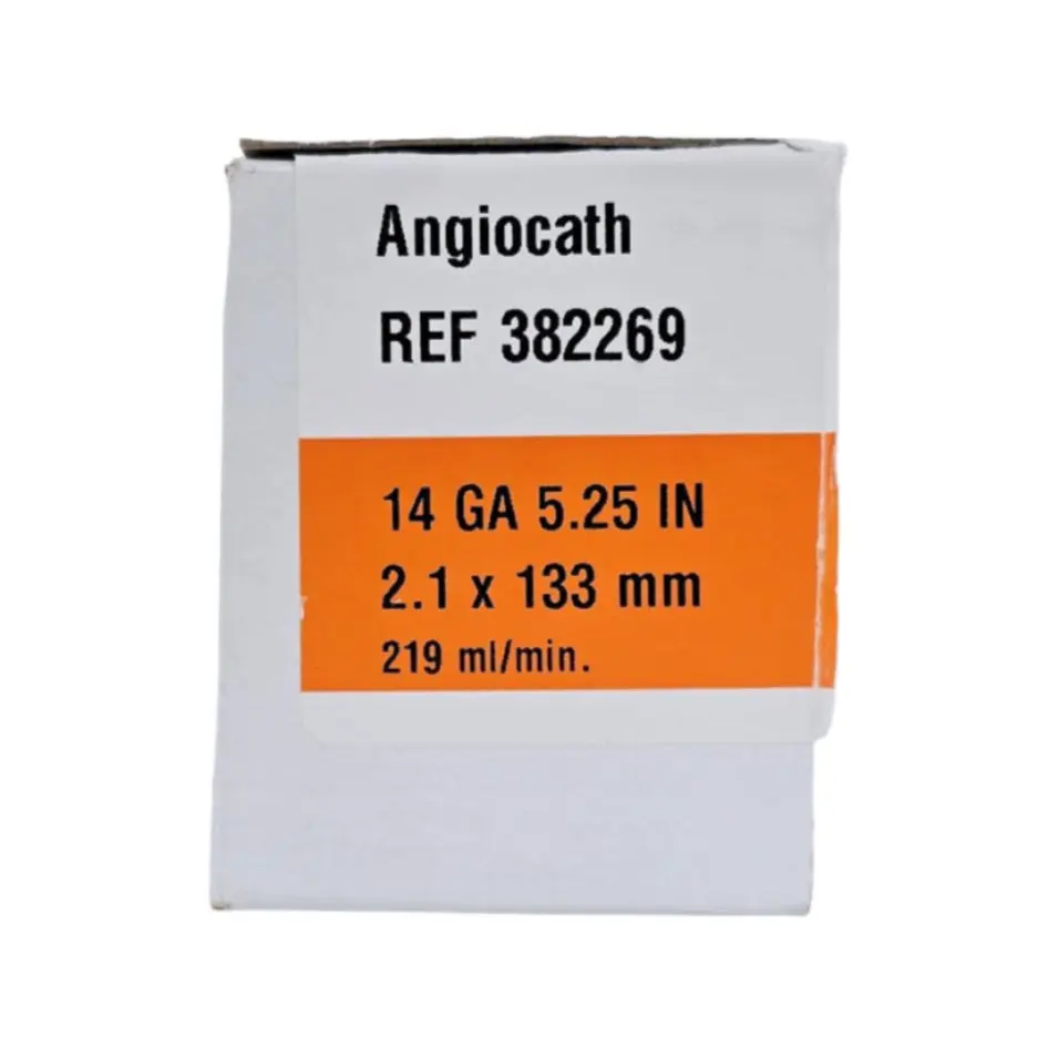 BD 382269 Angiocath I.V. Catheter for Special Placement 14G x 5-1/4" 10/BX