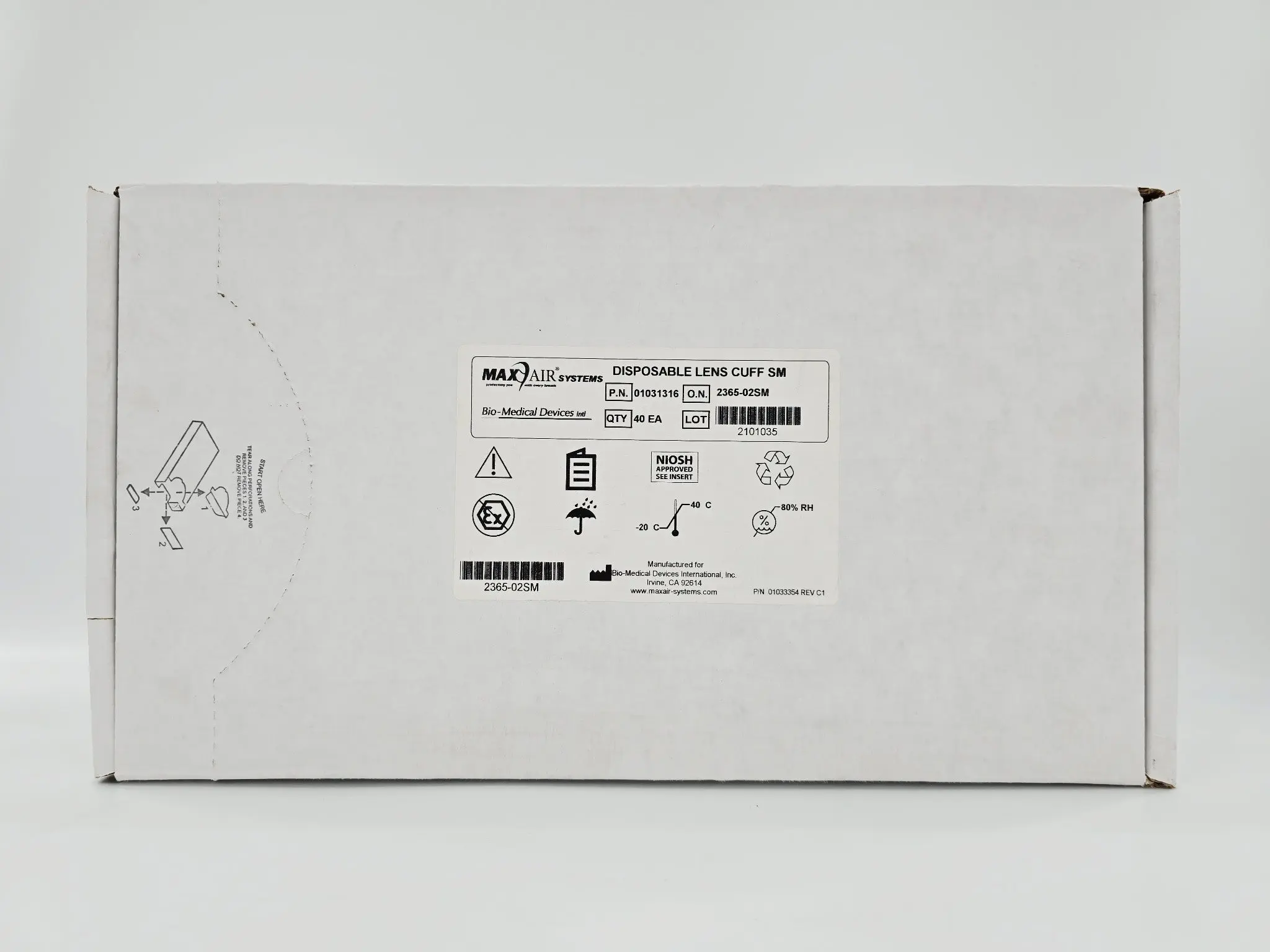Bio-Medical Devices 2365-02SM MAXAIR Systems Disposable Lens Cuff SM BX/40 - Image 2