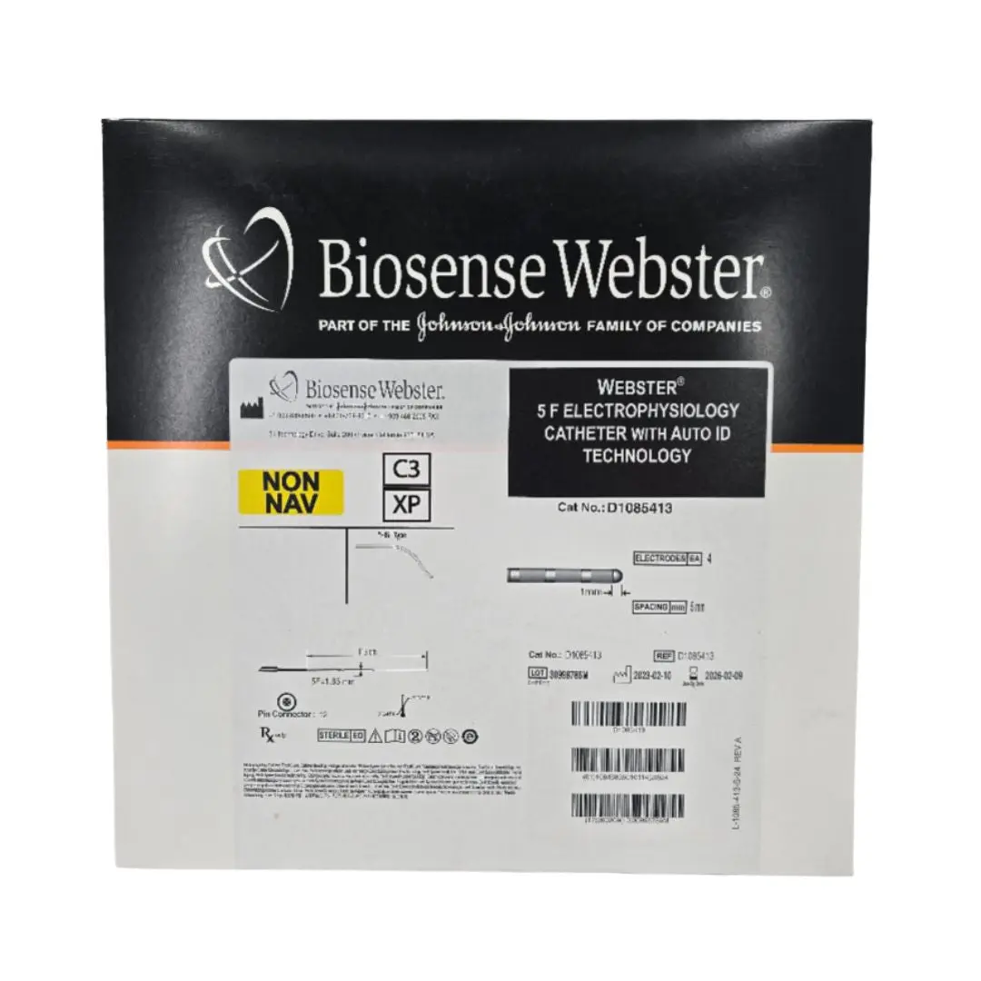 Biosense Webster D1085413 Webster 5F Electrophysiology Catheter with Auto ID Technology 115cm Length C3 XP HIS Type