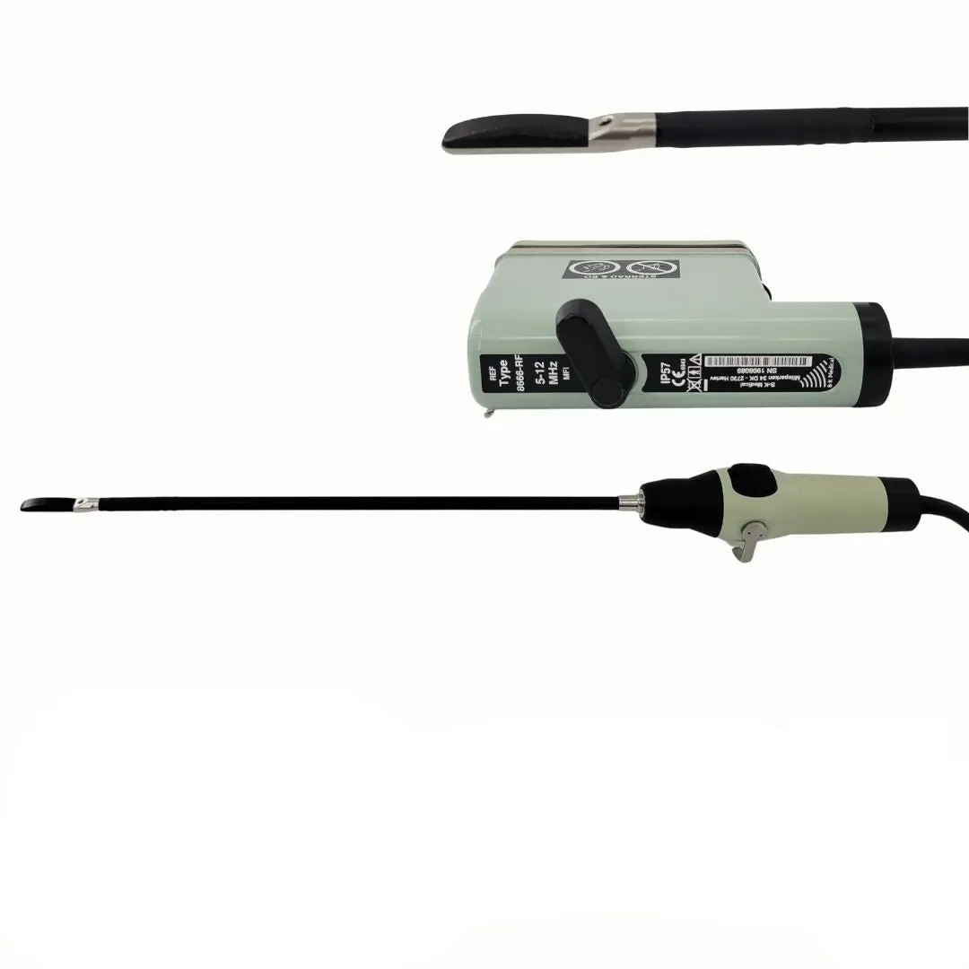 BK Medical 8666-RF 5-12 MHz 4-Way Laparoscopic Ultrasound Transducer w/ Access.